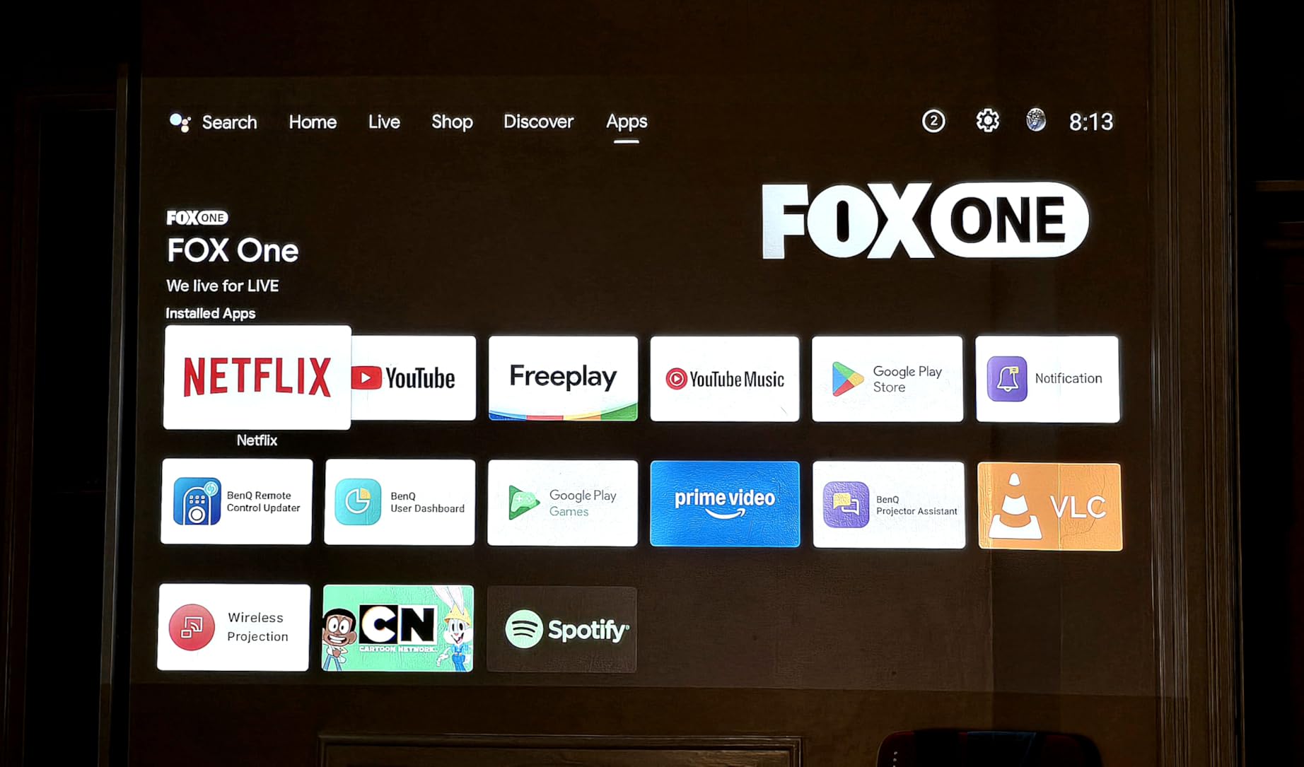 X3100i True 4K UHD 4LED Gaming Projector, 3300 ANSI Lumens, 4.2ms 1080p 240Hz, 100% DCI-P3, Preset Game Modes, Android TV, 10W treVolo Speakers, Vertical Lens Shift, eARC, 3D customer photo 2