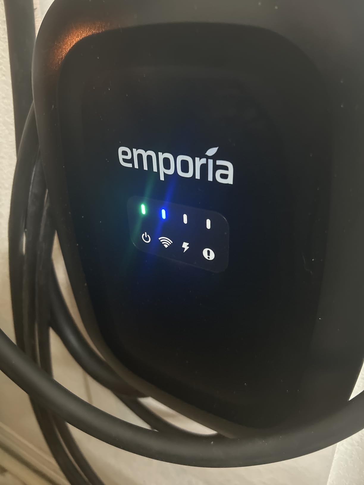 EMPORIA Level 2 EV Charger - NEMA 14-50 EVSE w/NACS, Compatible with Tesla - 48 amp EV Charger Level 2, 240v Electric Vehicle Charging Station, UL/Energy Star, 25ft Cable, White customer photo 1