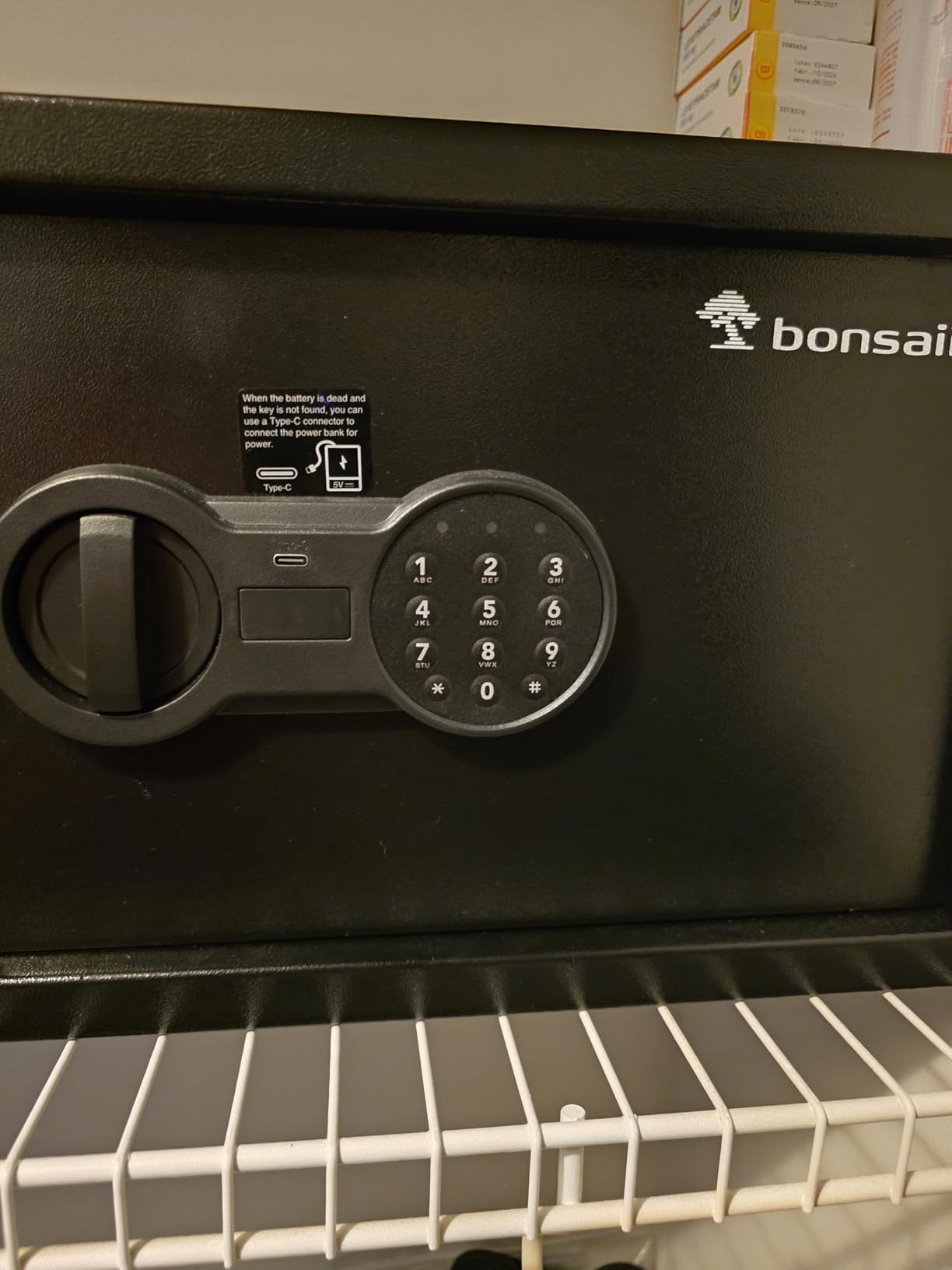 Bonsaii Safe, 0.6 Cubic Safe Box with Electronic Keypad, Removable Shelf, for Valuables Jewelry and Documents in Home, Hotel, or Business, 9.84