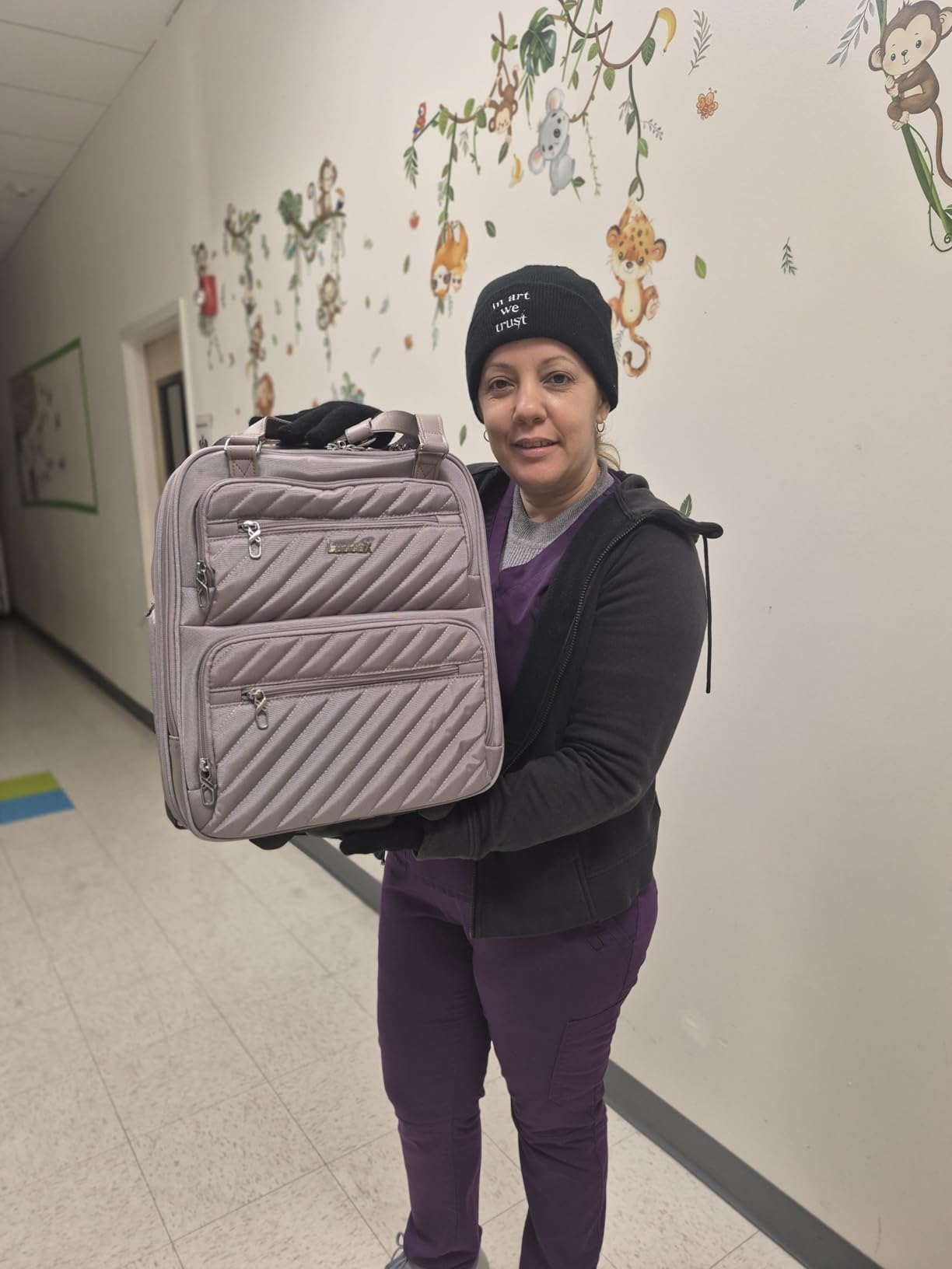 LUGGEX Underseat Carry On Luggage with Wheels, UDK Stylish Lightweight Under Seat Luggage, Soft Sided Personal Item Suitcase for Short Trip (UX-Core, Black, 16 Inch) customer photo 1