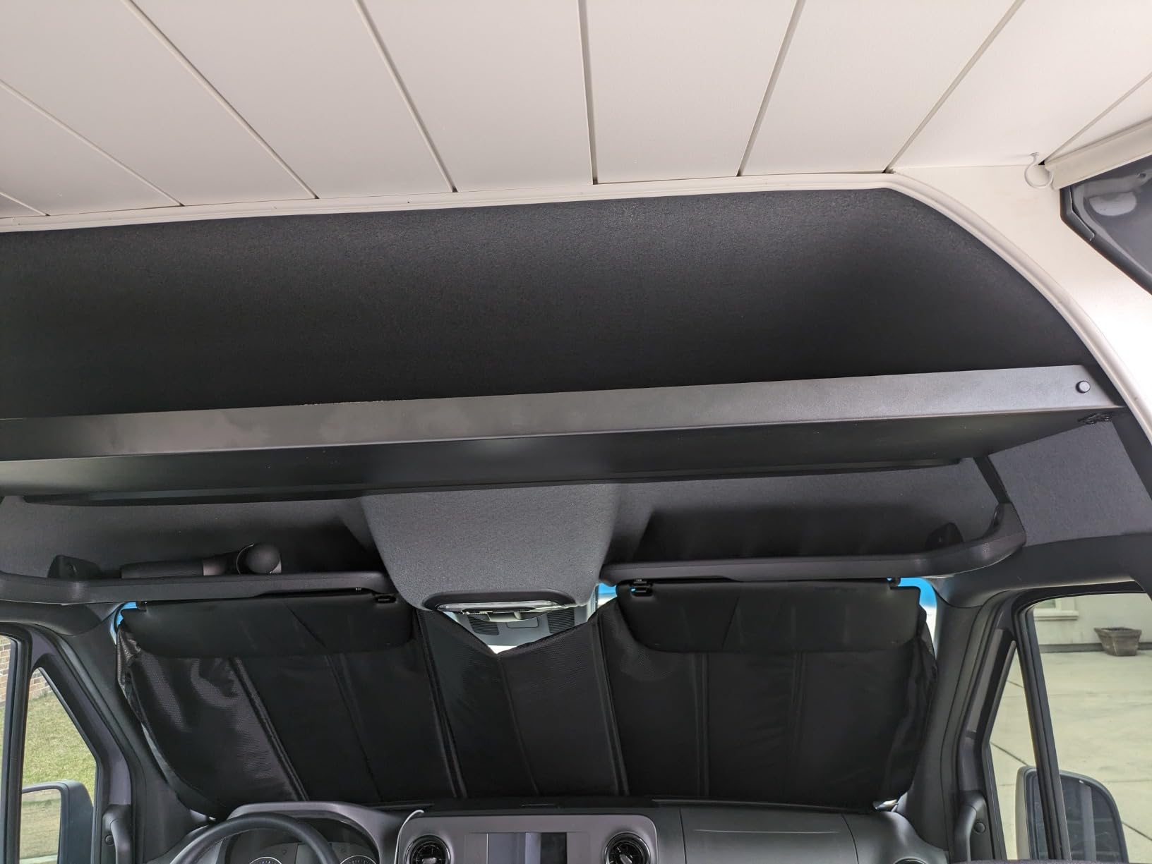 StarONE Aluminum Van Headliner Shelf Fit for 2019-2023 Mercedes Sprinter Van | Includes Curtain Rod, Carpet customer photo 3