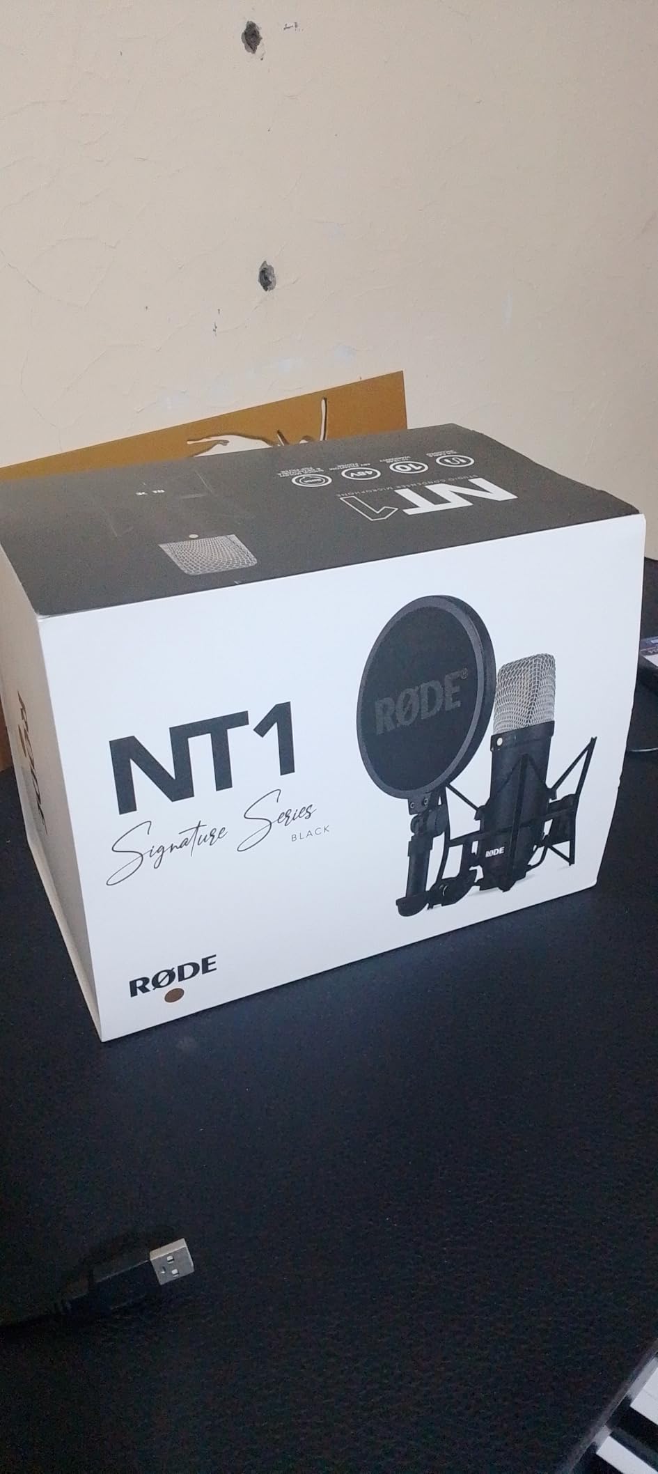 RØDE NT1 Signature Series Large-Diaphragm Condenser Microphone with Shock Mount, Pop Filter and XLR Cable for Music Production, Vocal Recording, Streaming and Podcasting (Black) customer photo 2
