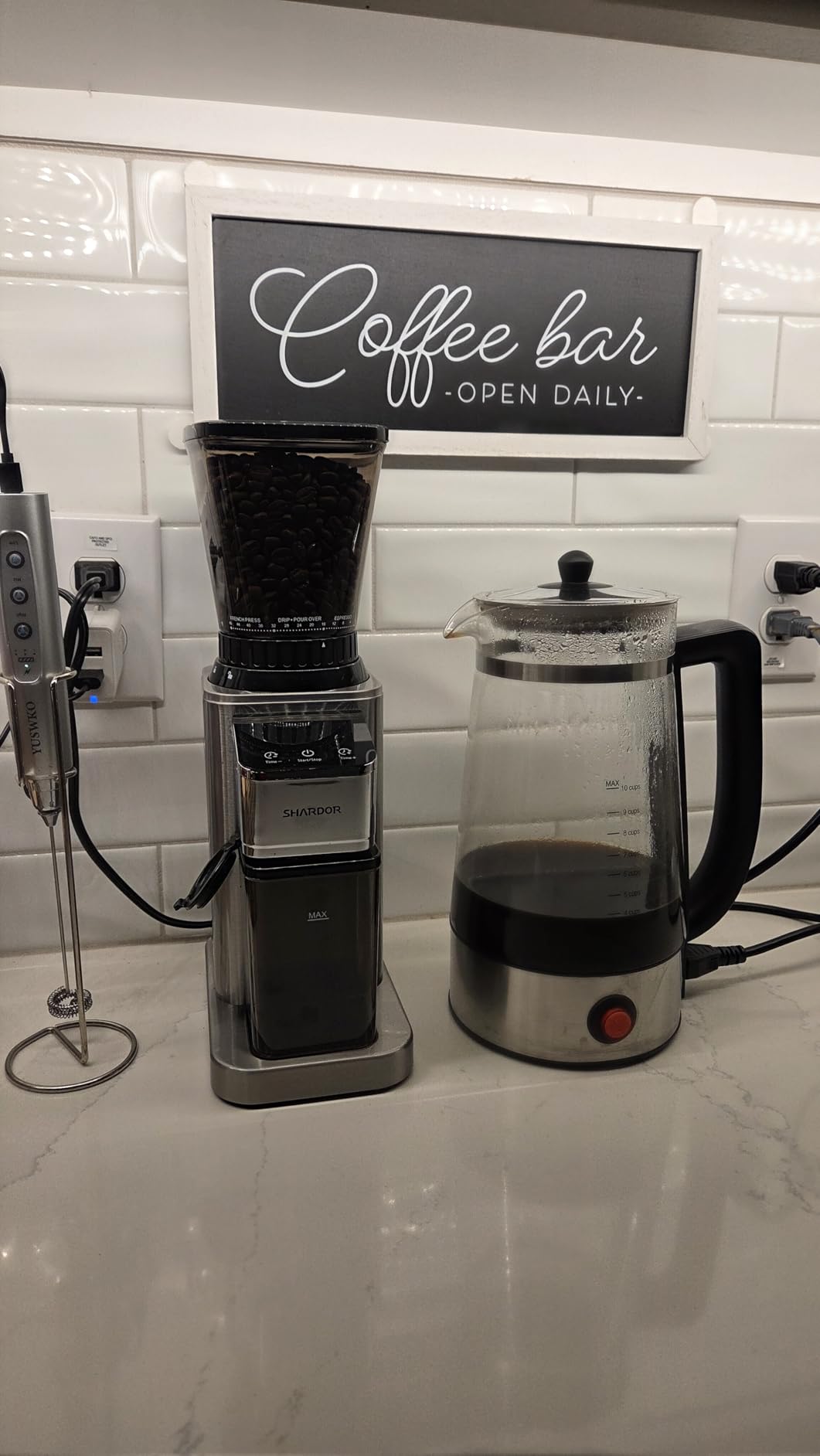 SHARDOR Professional Conical Burr Coffee Grinder, Coffee Bean Grinder with 48 Grind Settings for Espresso, Drip & French Press, Upgraded Anti-Static Technology, Precision Timer, Stainless Steel customer photo 1