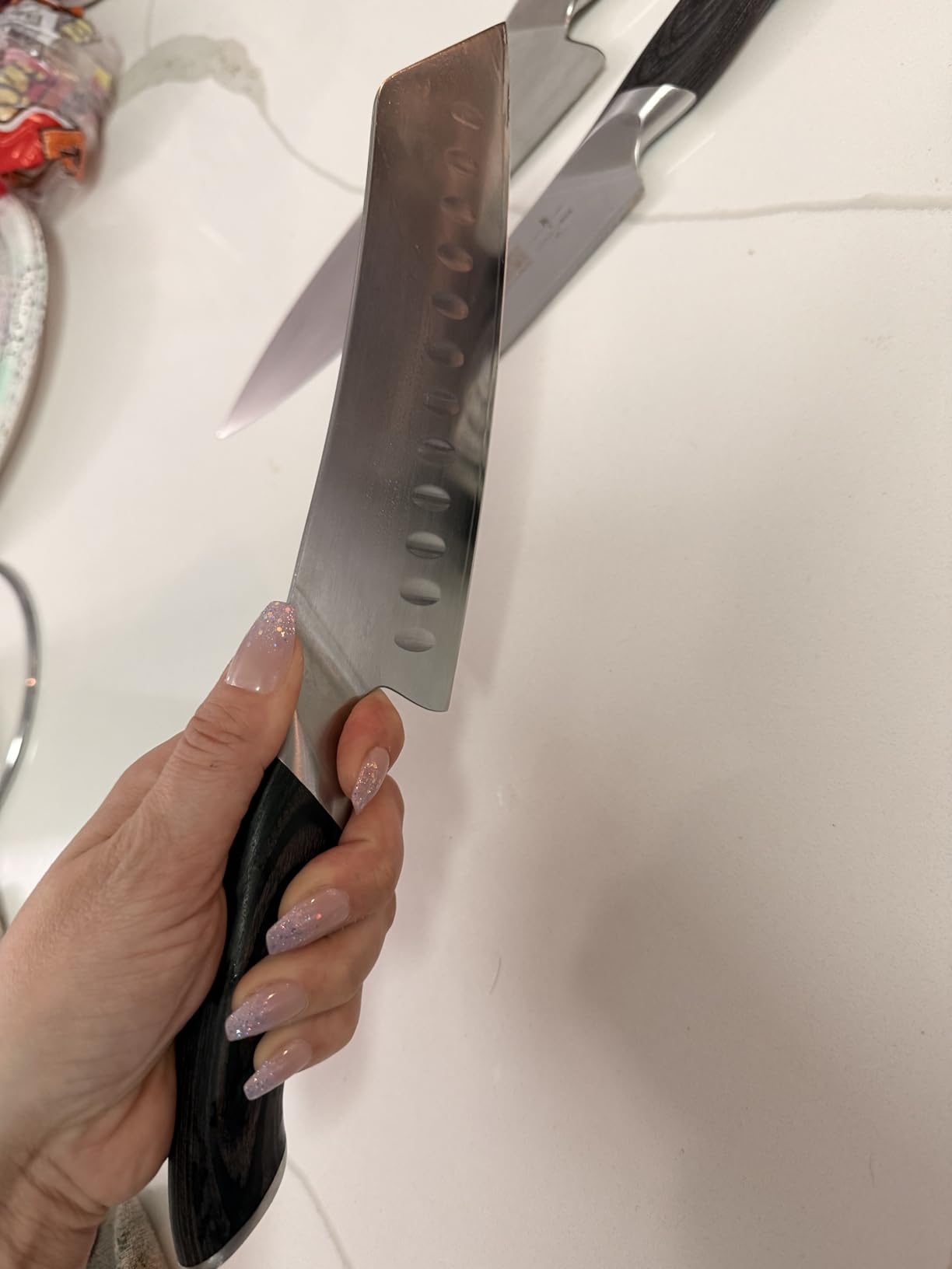 HOSHANHO 3 Pieces Knife Set, Professional Japanese High Carbon Stainless Steel Kitchen Knife Set, Ultra Sharp Chef Knives Sets with Ergonomic Pakkawood Handle customer photo 1