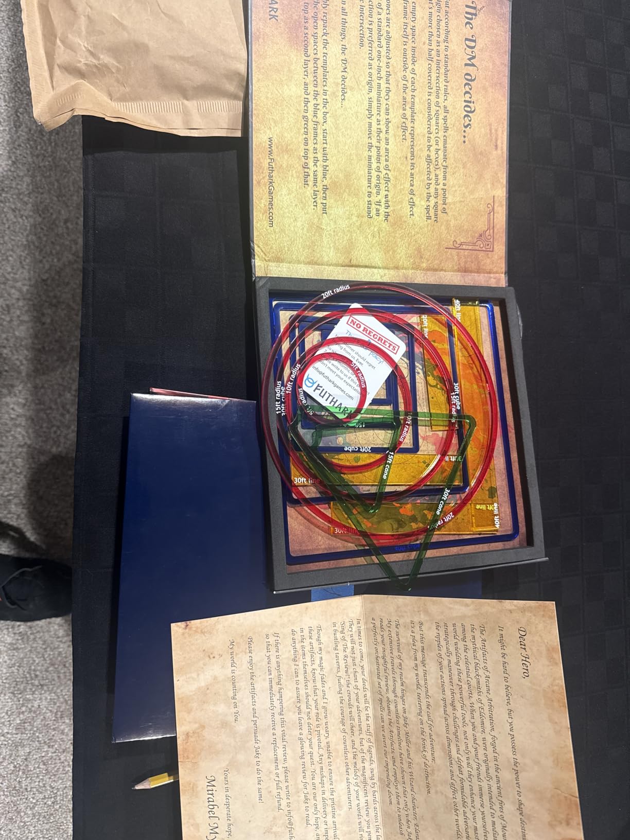 Futhark Area of Effect Spell Templates, Set of 16 - Acrylic DND AOE Damage Marker Compatible with Dungeons & Dragons and Other RPGs customer photo 1