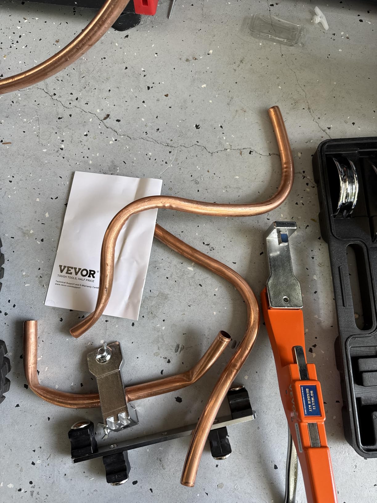 VEVOR Copper Pipe Bender, 7 Colorful Dies 1/4-7/8 inch 90 Degrees Forward and Reverse Bending, 6-22 mm for Copper & Aluminum Tubes with Reverse Bend Attachment customer photo 2