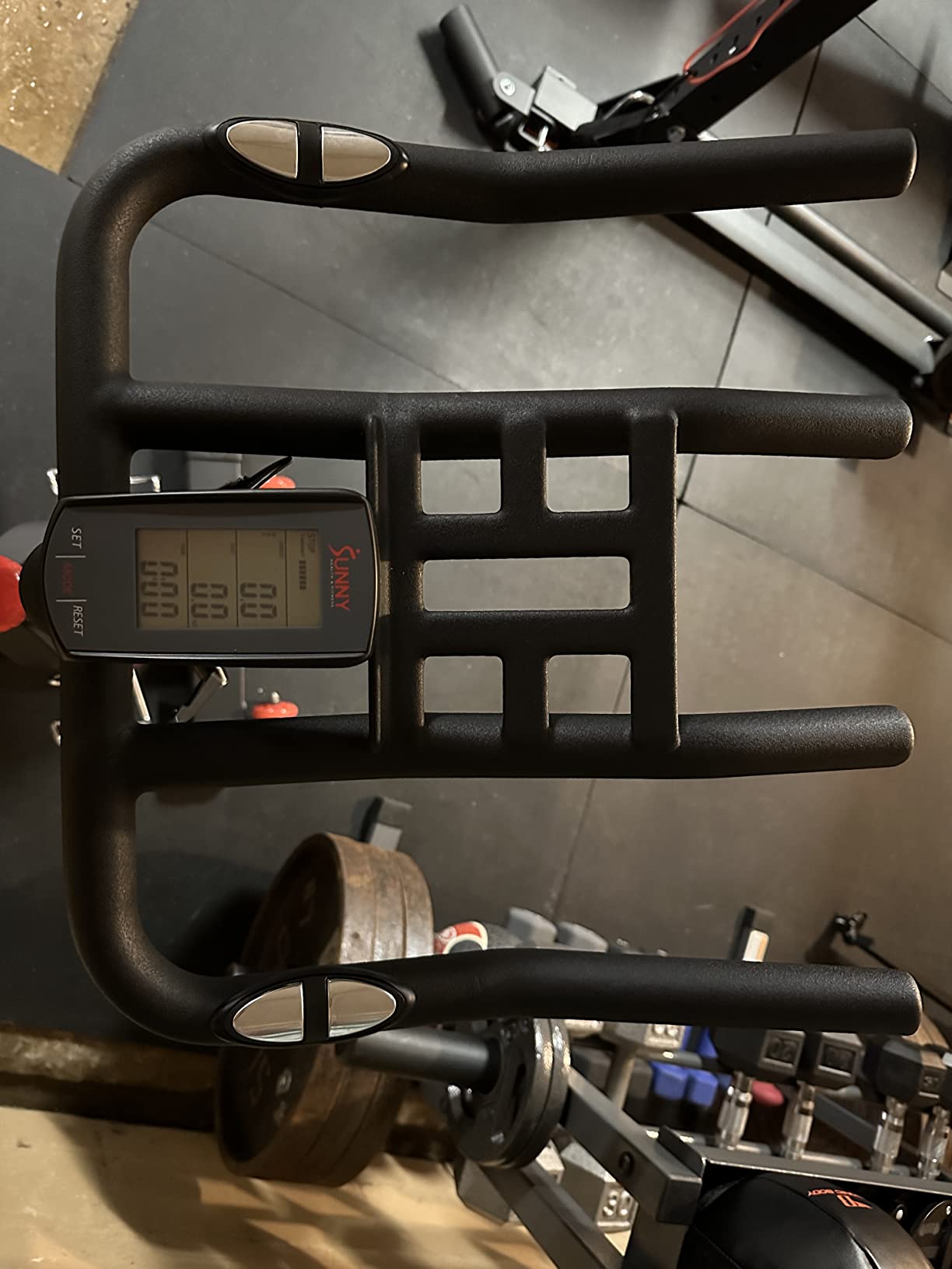 Sunny Health & Fitness Pro Indoor Cycling Exercise Bike, Felt Resistance and Belt Drive, Optional SunnyFit App Connection customer photo 1