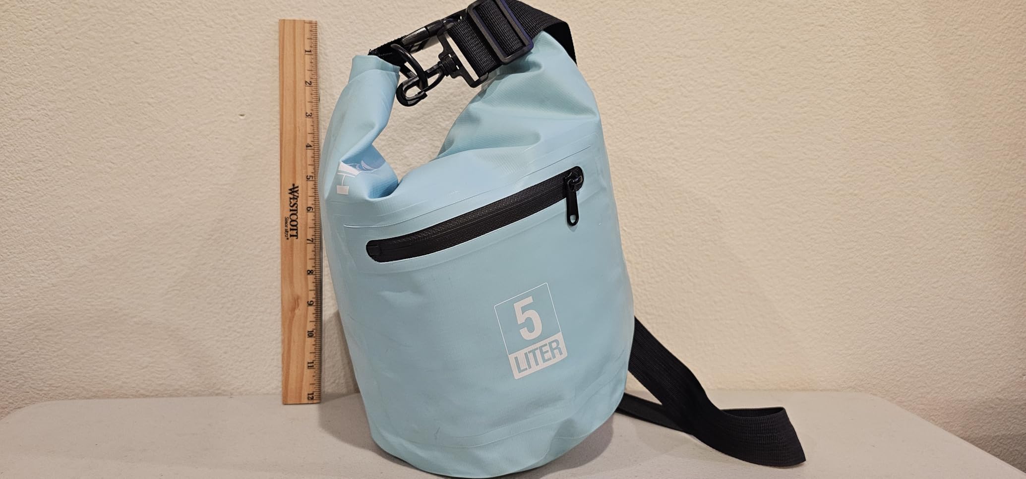 HEETA Waterproof Dry Bag with Front Zippered Pocket for Women Men, 5L/10L/20L/30L/40L Roll Top Lightweight Dry Storage Bag Backpack for Travel, Kayaking, Boating, Rafting, Camping, Hiking & Beach customer photo 2