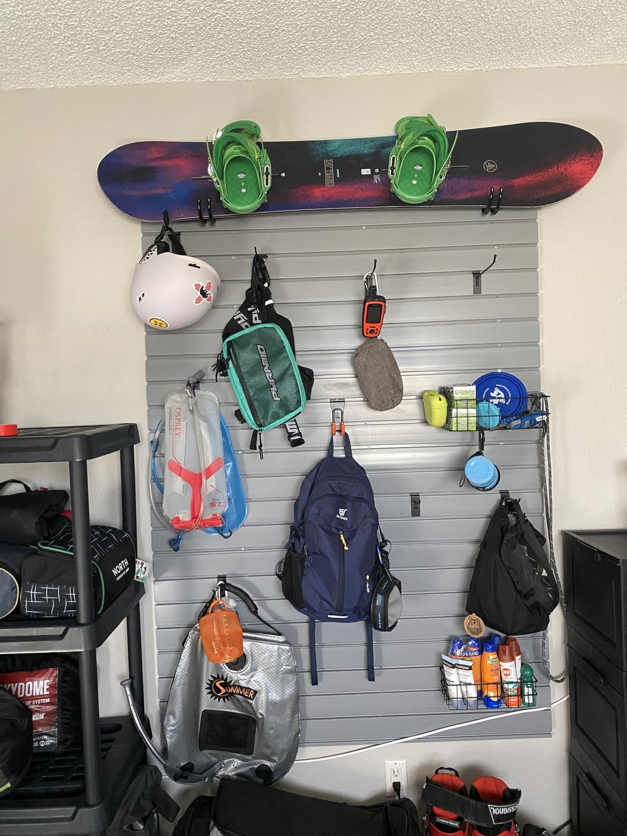 Slat Wall Paneling Garage Slat Wall Storage Systems Grey Slatwall Panels 4'x8' Power Tool Organizer Wall Mount, PVC Garage Storage & Organization Products Slate Board Panel for Retail Display customer photo 2