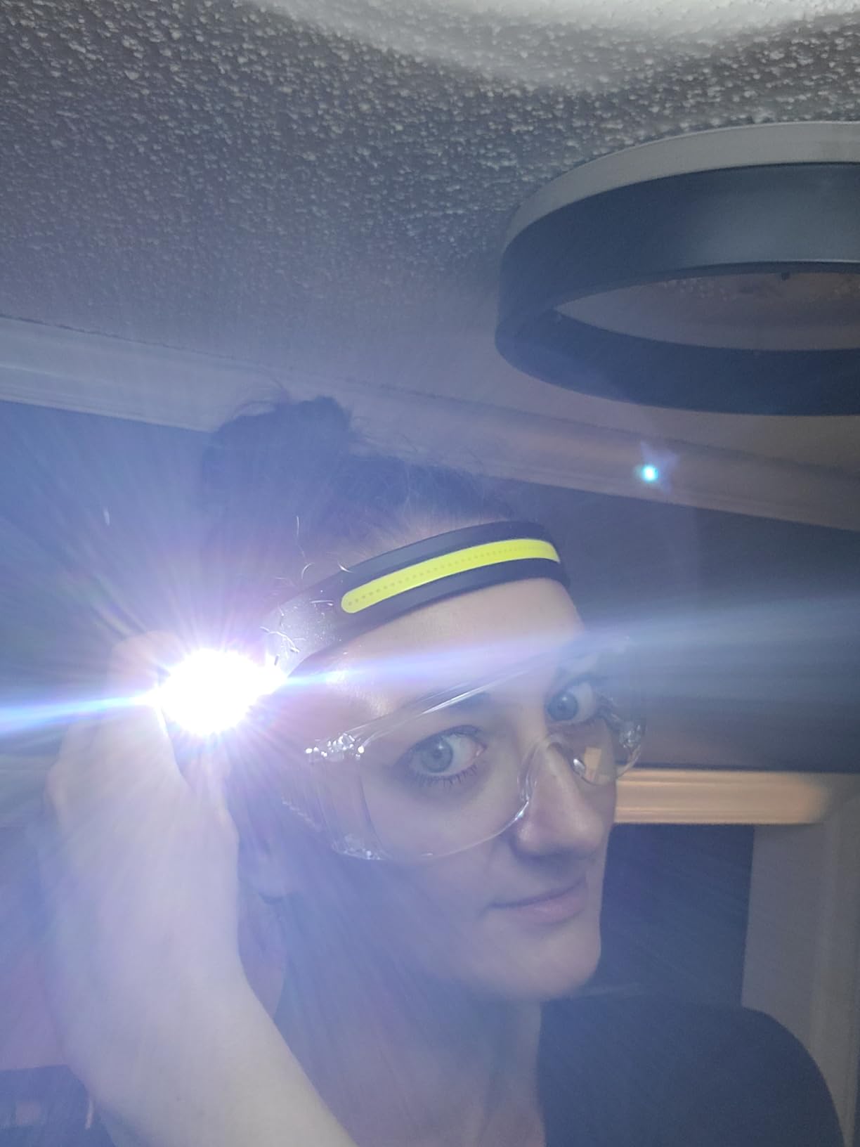 Lepro Headlamp - Super Bright LED Head Lamp Rechargeable with 230°Wide Beam, Adjustable Spotlight, Motion Sensor, 5 Modes, Waterproof Lightweight Headlight Flashlight for Camping Running customer photo 2