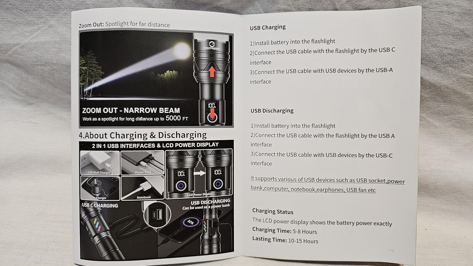 Rechargeable Flashlights 10000 High Lumens, Long Range 5000ft, Super Bright LED Flashlight USB C, High Powerd Multi-functional Heavy Duty Strong Flash Light High Beam, For Emergency Home Camping customer photo 2