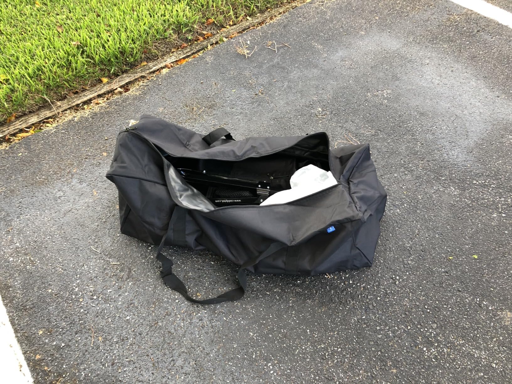 Caddytek CaddyLite 5.8 Deluxe Golf Pull Cart - Lightweight Folding 2 Wheel Golf Cart with Compact Design, Ergonomic Handle, Maintenance-Free Wheels, Mesh Net Storage customer photo 1