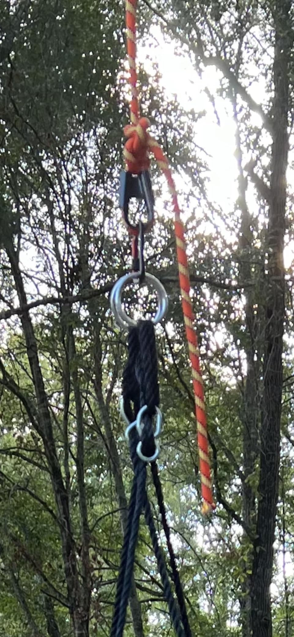 1/2 in x 200 ft Double Braid Polyester Arborist Rigging Rope, 48 Strands Heavy Duty Bull Rope for Tree Work, Climbing, Pulling, Logging, Swing, Orange customer photo 2