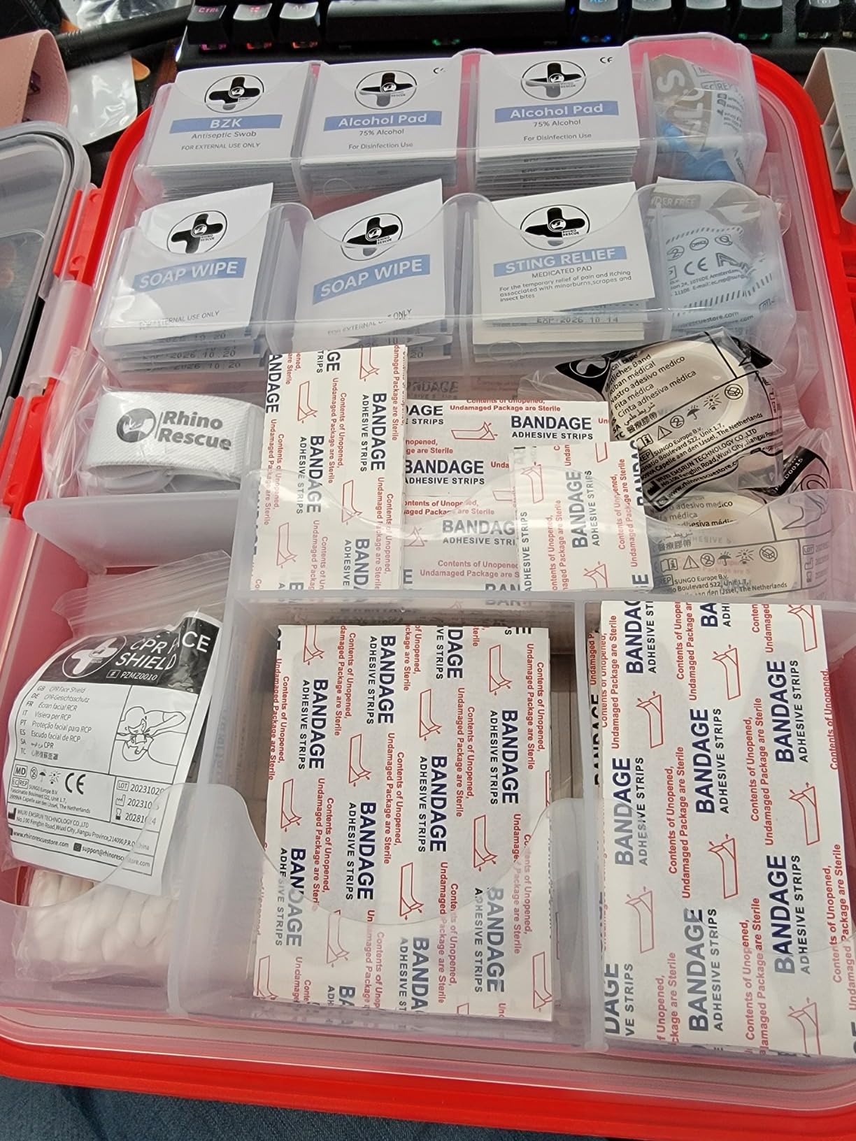 RHINO RESCUE 371 Pieces OSHA All-Purpose First Aid Kit, Home & Office Professional Medical Supplies, Ideal for Emergency, School, Business customer photo 2