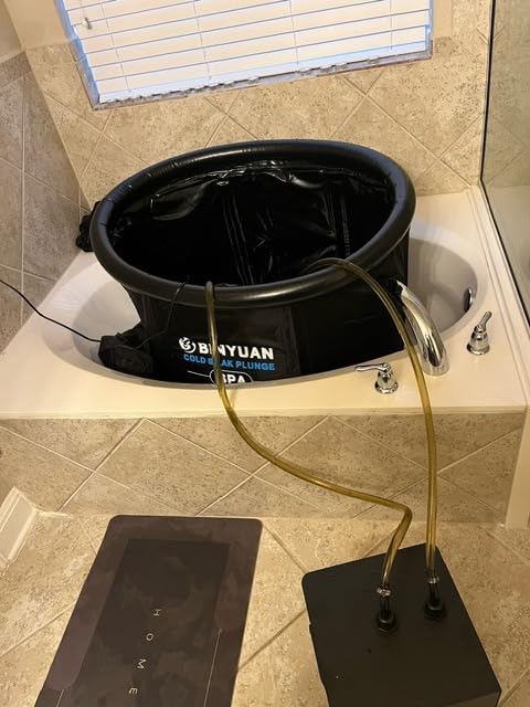 BINYUAN XL Ice Bath Tub for Athletes With Cover 99 Gal Cold Plunge Tub for Recovery, Multiple Layered Portable Ice Bath Plunge Pool Suitable for Gardens, Gyms and Other Cold Water Therapy Training customer photo 1