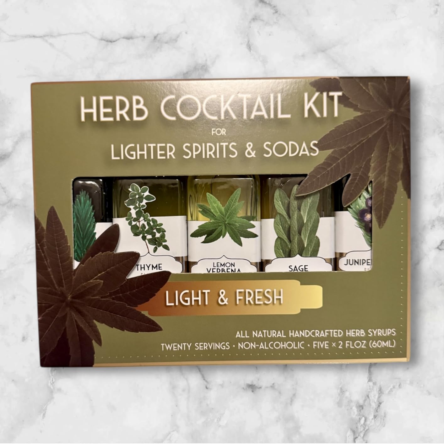 Floral Elixir Co. - All Natural Herb Syrup Cocktail Kit - Gift Set - Assortment of 5 (2 oz) Elixirs (Dark & Spicy) customer photo 2