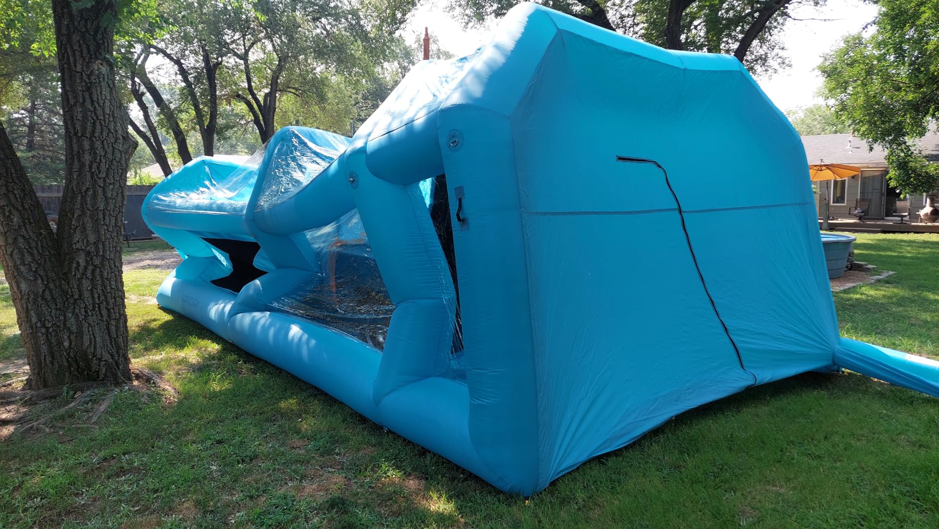 VEVOR 20x10x8ft Inflatable Paint Booth, Inflatable Spray Booth, High Powerful 480W+750W Blowers Spray Booth Tent, Car Paint Tent Air Filter System for Car Parking Workstation Motorcycle Garage customer photo 2