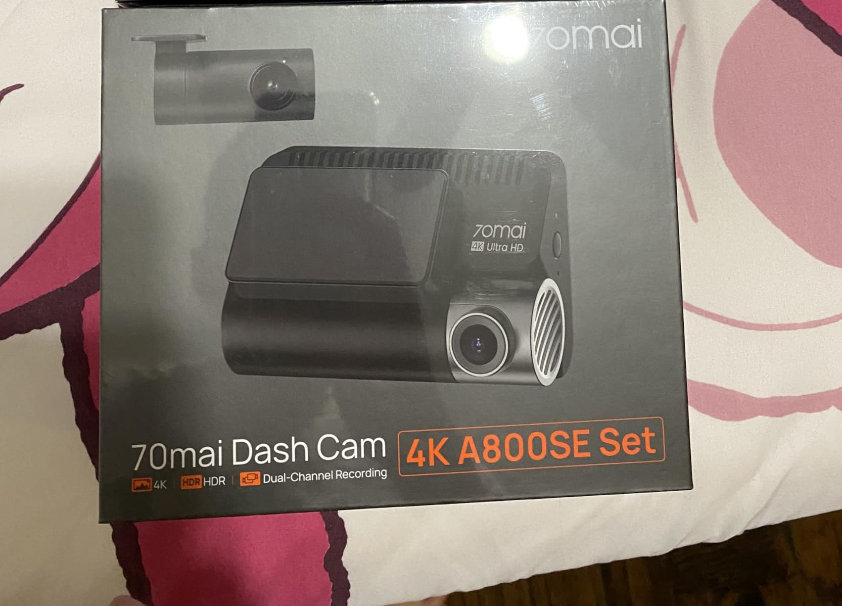 70mai 4K Dash Cam Front and Rear, Built in Wi-Fi 6 & GPS Car Camera, Super Night Vision, ADAS, 3'' IPS Screen, 24H Parking Mode, Time-Lapse, Loop Recording, with 128GB Card (A800SE) customer photo 1