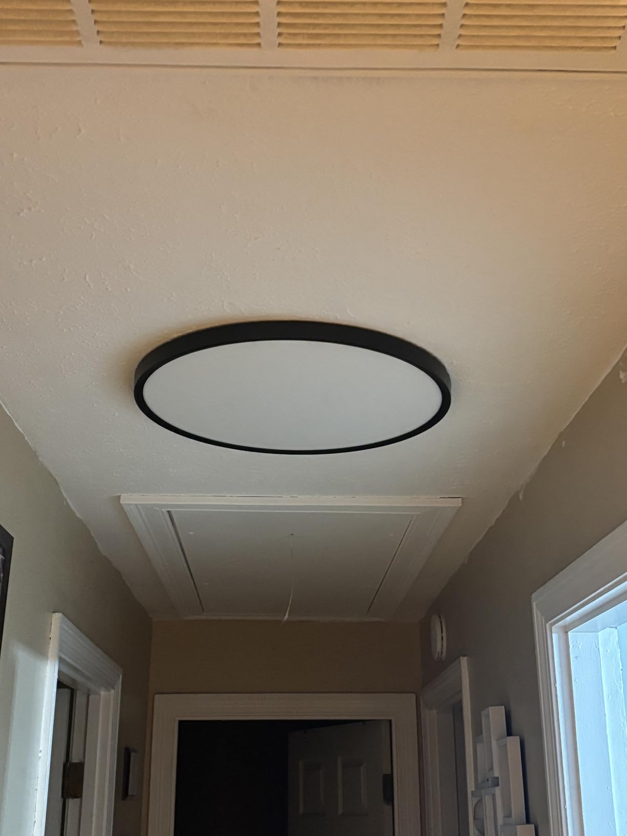 20 Inch Large LED Flush Mount Ceiling Light, 40W,4350LM, 3000K/4000K/6000K CCT Selectable,White Round Flat Panel Light Low Profile Ceiling Light Fitures for Hallway, Kitchen, Bedroom, Laundry Room customer photo 2