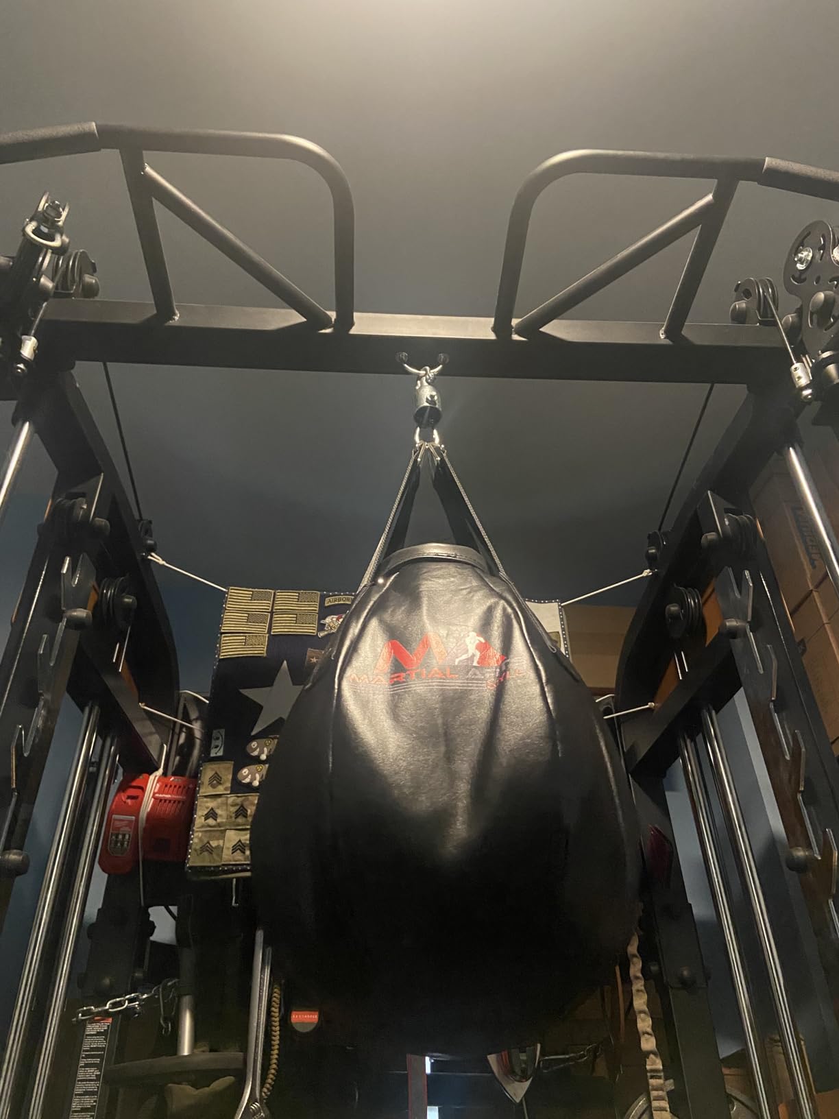 Wrecking Ball Punching Bag, Professional Boxing Teardrop Body Snatcher Bag for Training MMA Kickboxing Muay Thai, Round Shaped Heavy Bag (Unfilled) customer photo 2