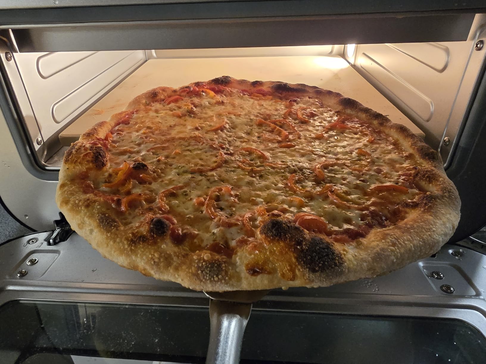 CHEFMAN Indoor Pizza Oven - Makes 12 Inch Pizzas in Minutes, Heats up to 800°F - Countertop Electric Pizza Maker with 5 Touchscreen Presets, Pizza Stone and Peel Included - Stainless Steel customer photo 2