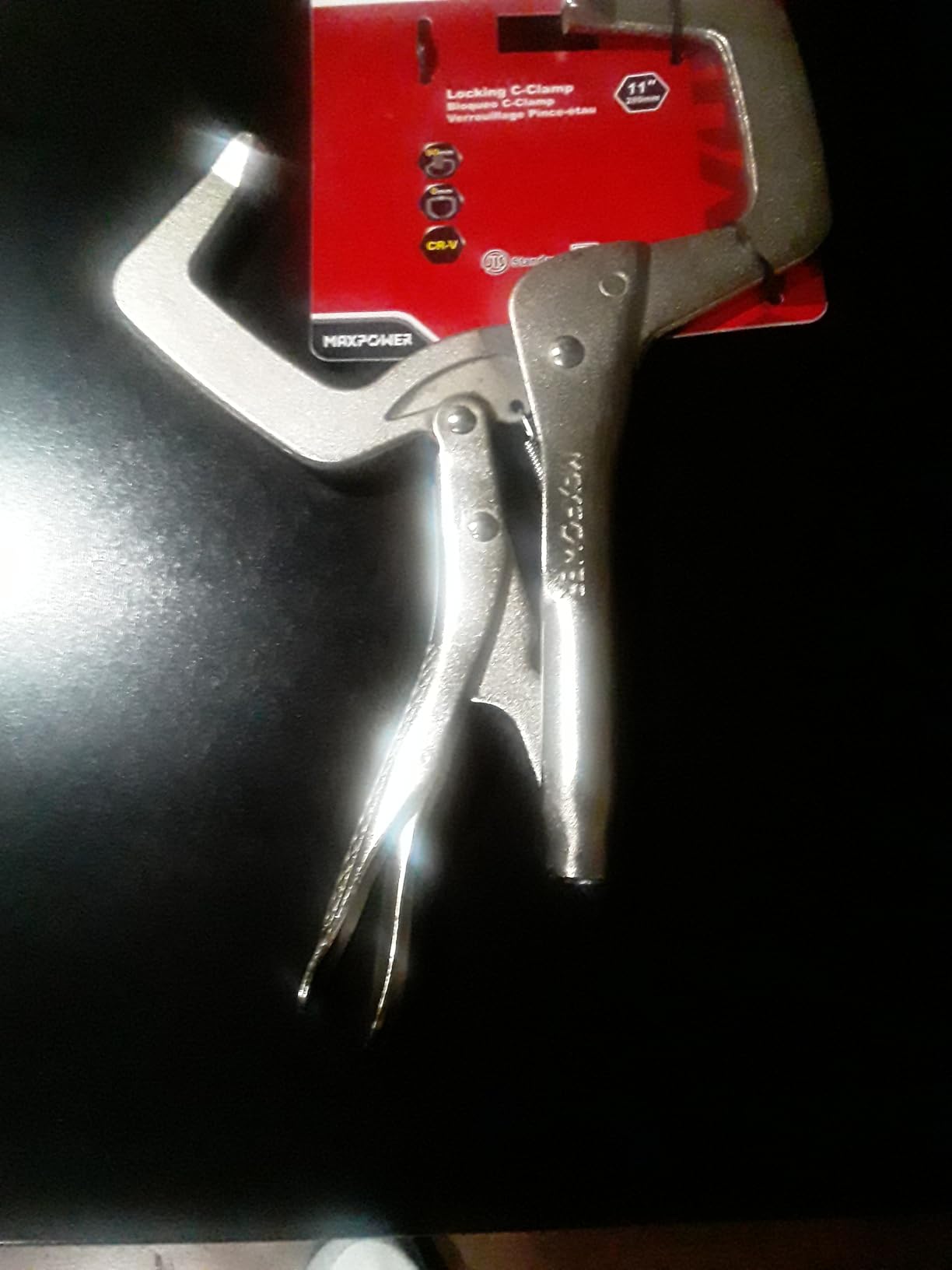 MAXPOWER 11-inch Locking C Clamp, Heavy Duty C-Clamp Locking Pliers with Regular Tip for Welding - 4 Pack customer photo 2