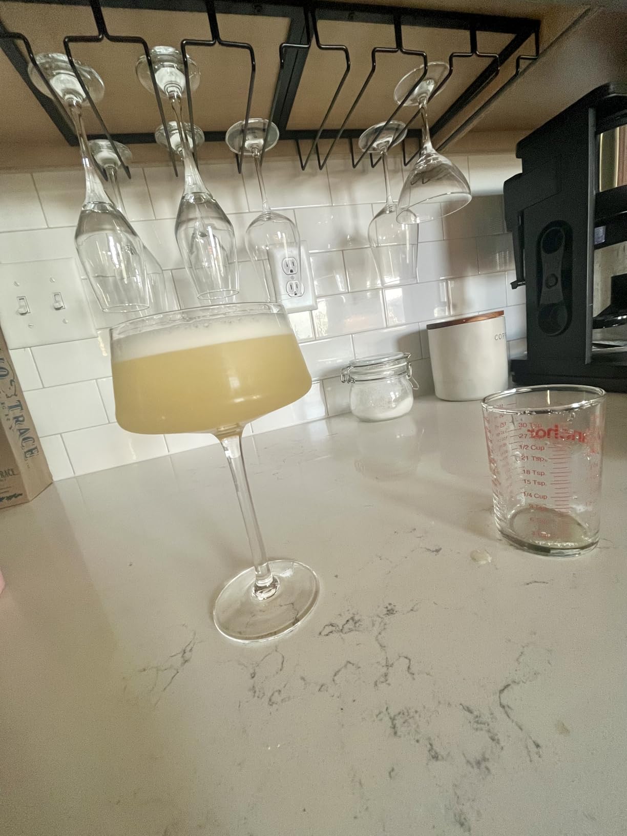 Hand Blown Martini Glasses Set of 4, 8 oz Coupe Glass, Premium Crystal Cocktail Glassess, Champagne Glass, Handblown Drinkware Set customer photo 2