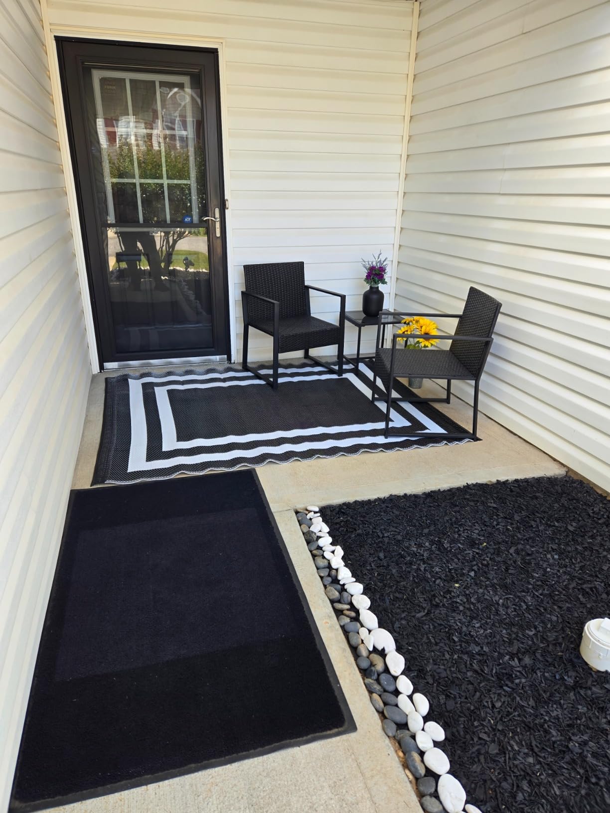 PayLessHere | 3-Piece Outdoor Patio Furniture Set | Khaki | Modern Rattan Bistro Set with Cushioned Chairs & Tempered Glass Coffee Table | Indoor & Outdoor Seating | for Balcony, Garden, Poolside customer photo 1