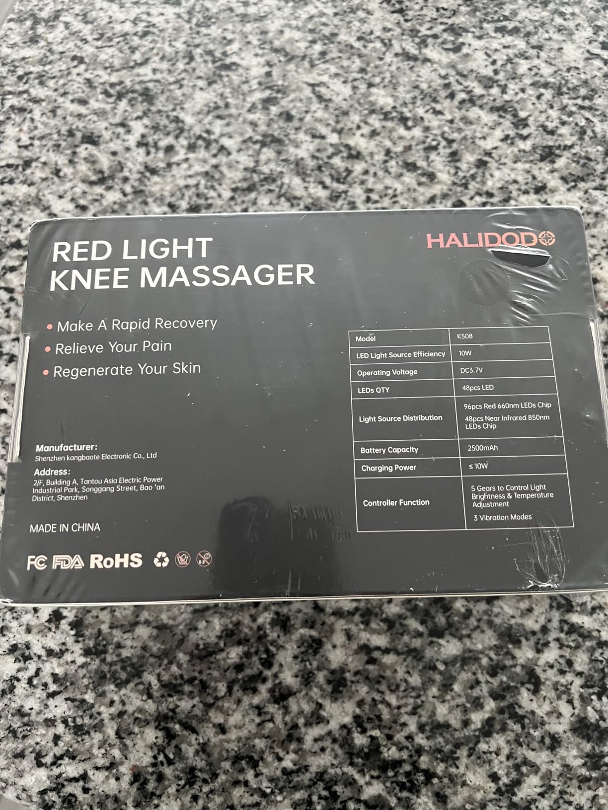 HALIDODO Red Light Therapy & Vibration Massage Knee Brace - Wireless Rechargeable Controller, 660nm & 850nm Red Light Therapy Heated Device for Knee/Joint/Elbow/Shoulder. customer photo 2