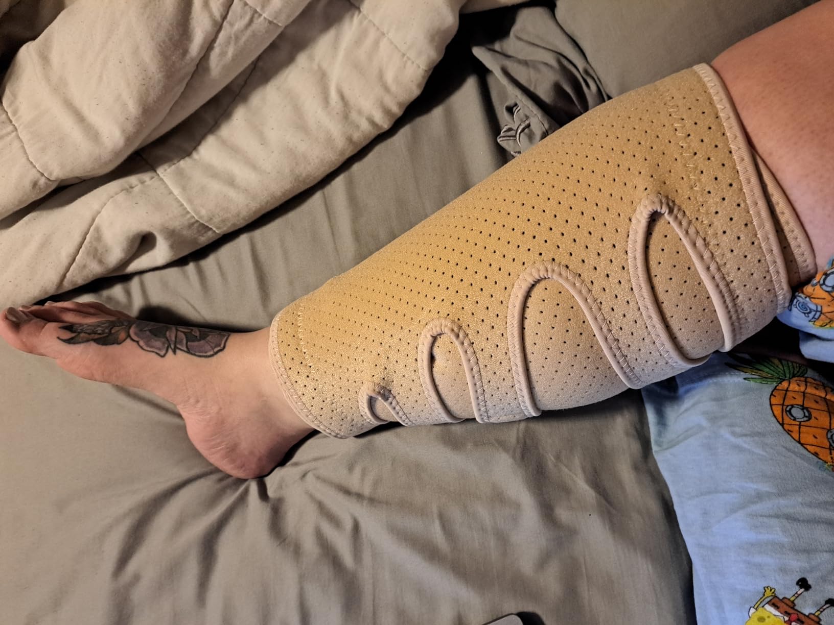 Beltwell Lymphedema Compression Calf Wrap - Adjustable Calf Brace Sleeve for Men & Women, Swelling, Edema, Varicose Veins customer photo 1