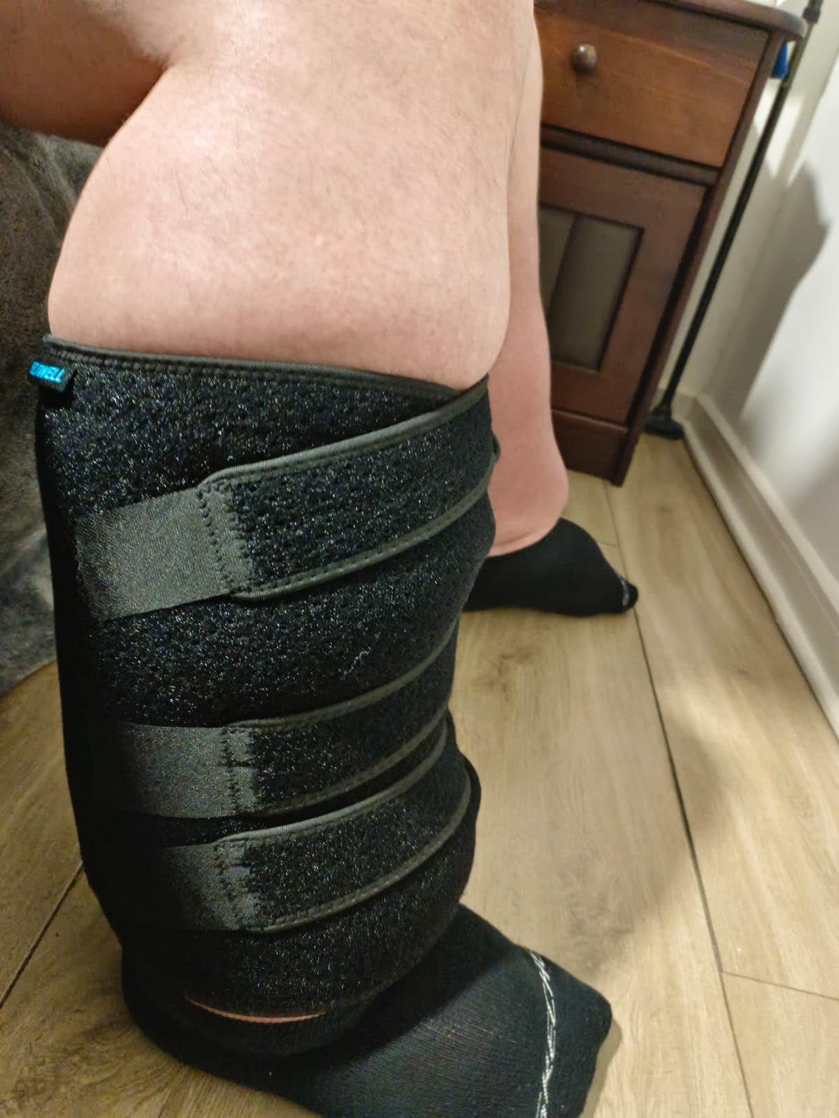 Beltwell Lymphedema Compression Calf Wrap - Adjustable Calf Brace Sleeve for Men & Women, Swelling, Edema, Varicose Veins customer photo 2
