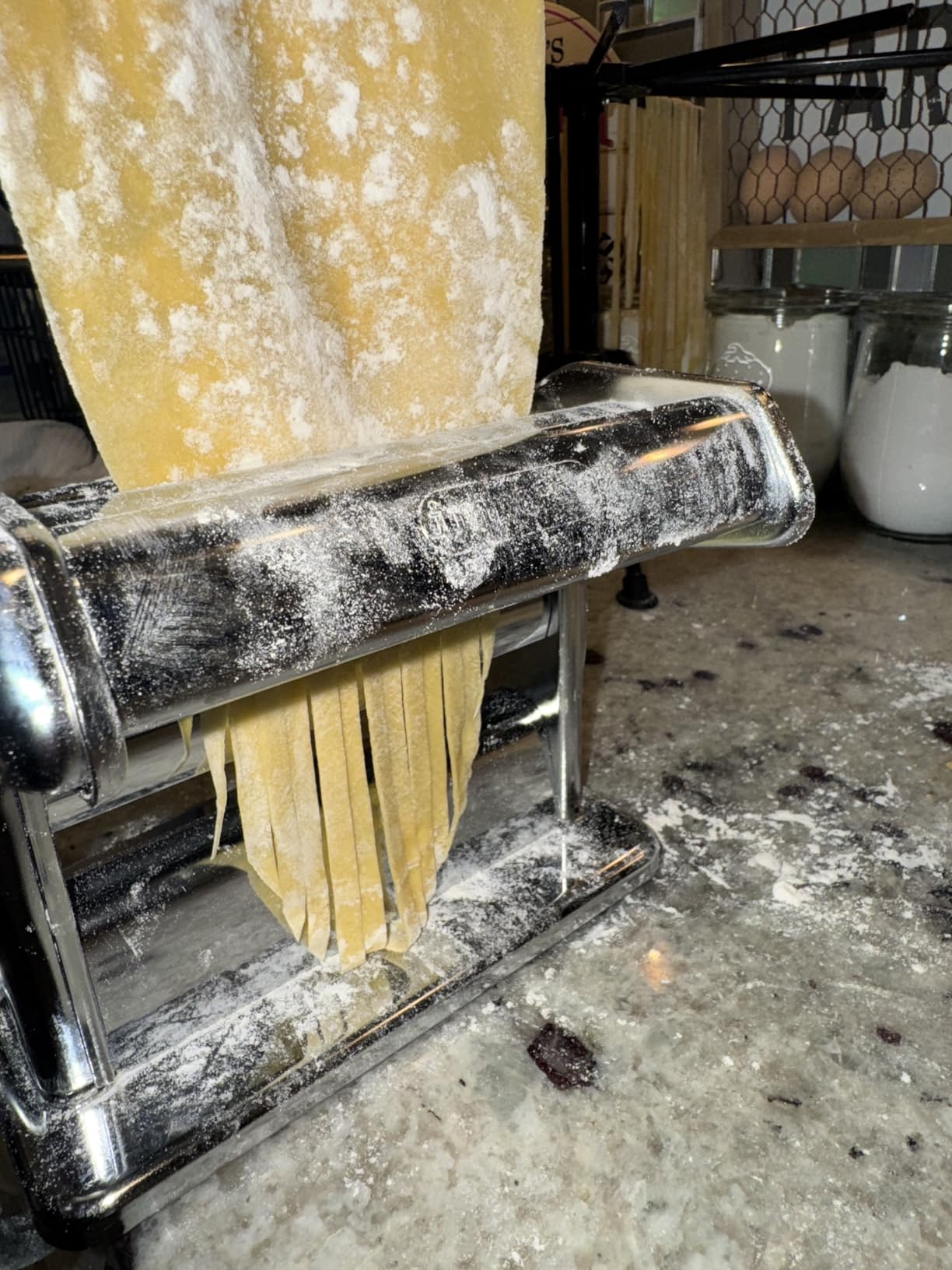Imperia Pasta Maker Machine- 100% Made in Italy, Heavy Duty Steel Construction, Easy Lock Dial, Wood Grip Handle & Cleaning Brush- Fresh Homemade Italian Spaghetti Fettuccine or Lasagna (Classic Line) customer photo 1