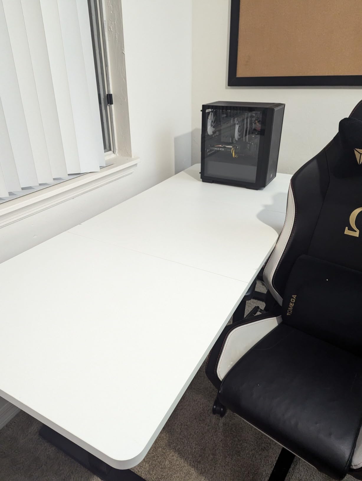 VIVO Electric 71 x 30 in Standing Desk with Full-Size RGB Mouse Pad, Memory Height Adjustment, 1B Series, Holds 220 lbs, Black Top Black Frame, DESK-KIT-1B7BP customer photo 2