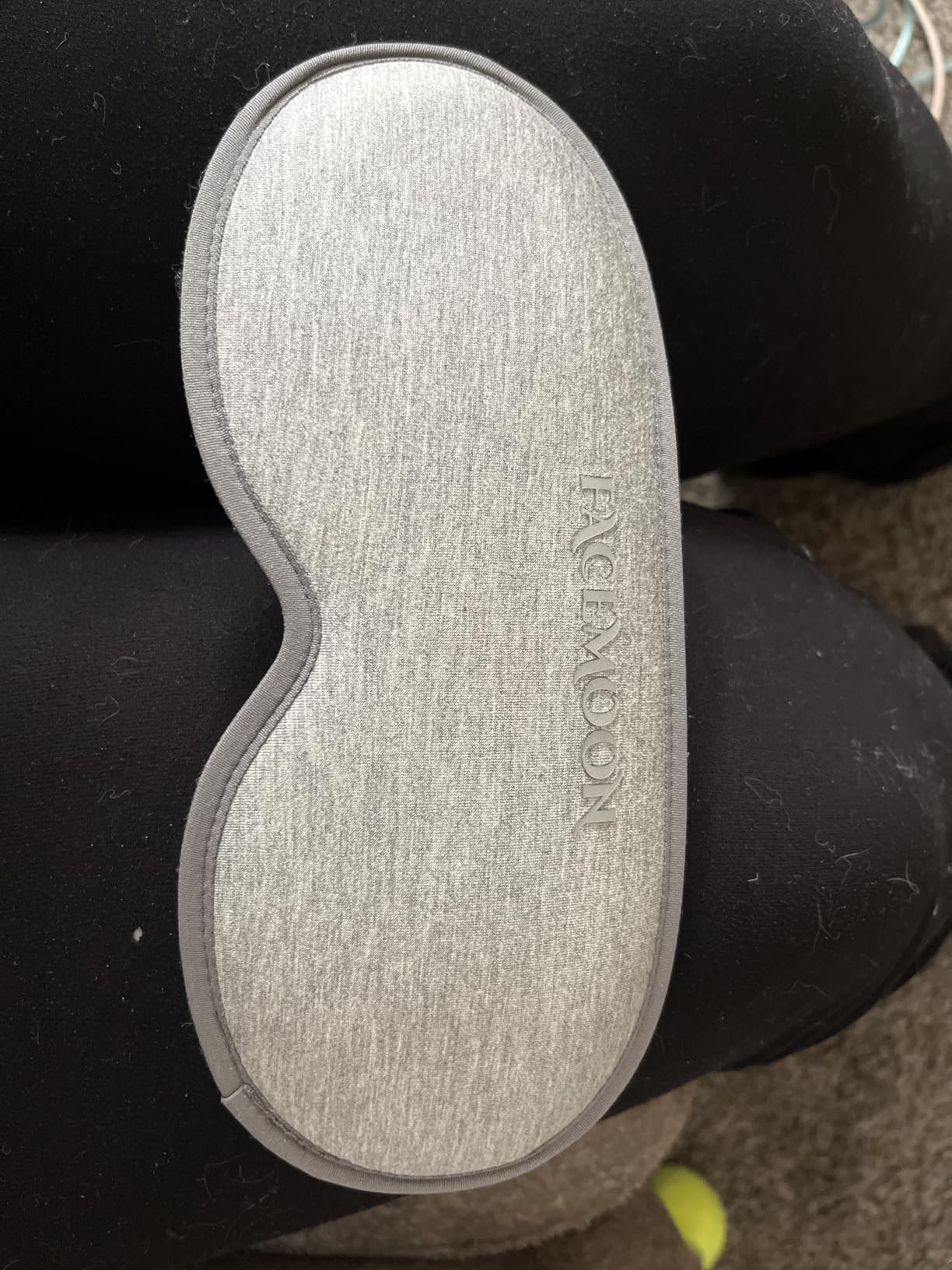 Weighted Eye Mask for Sleeping - Blackout Sleep Mask for Women Men, FACEMOON Lash Extension Eye Covers, Memory Foam, 3D Contoured, Airplane Travel Essentials, Blindfold for Meditation(Gray) customer photo 2