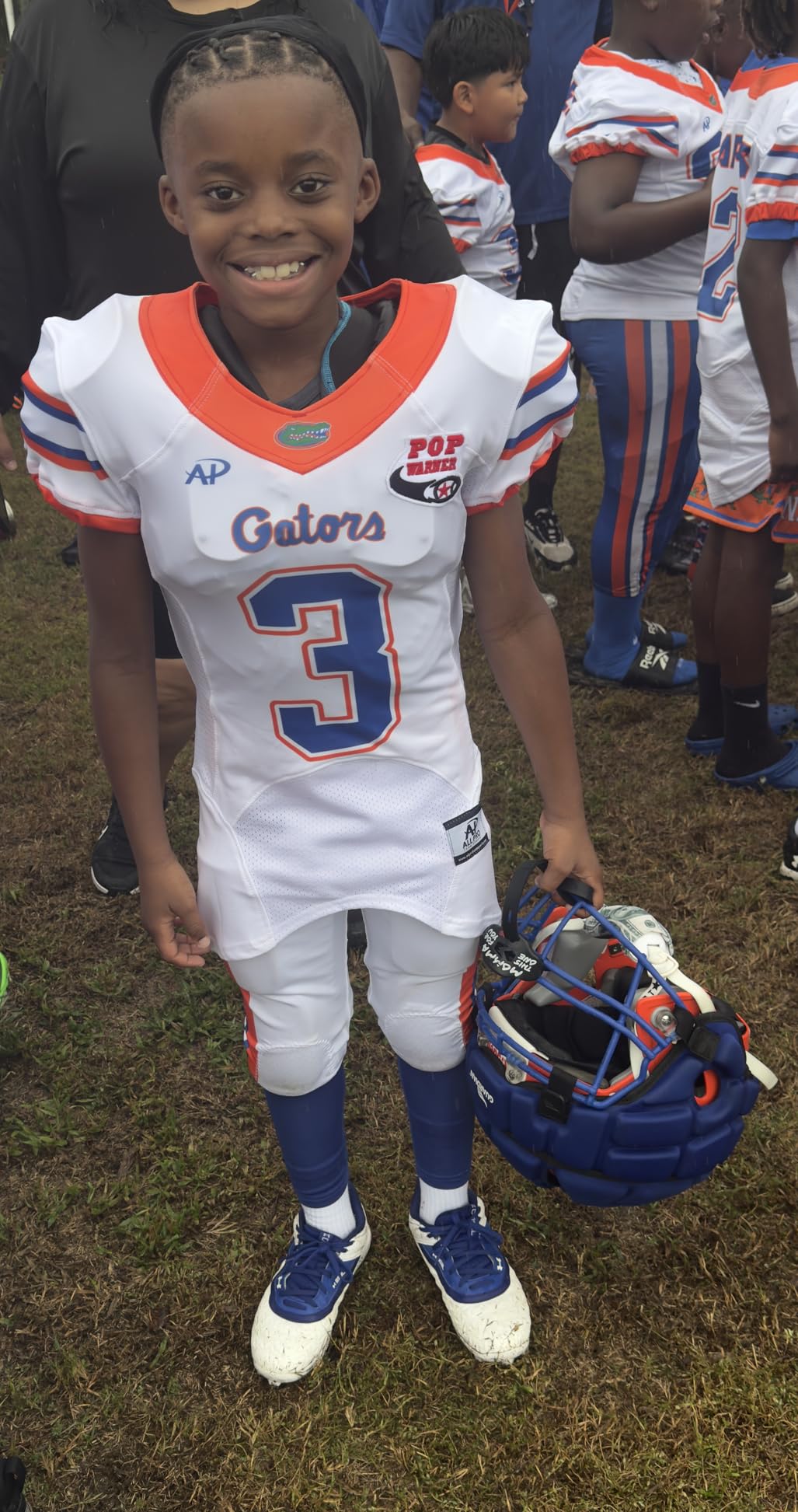 Guardian Cap - Soft-Shell Helmet Cover for Football and Lacrosse - Reduces Impact and Protects Helmets - One Size Fits All customer photo 2