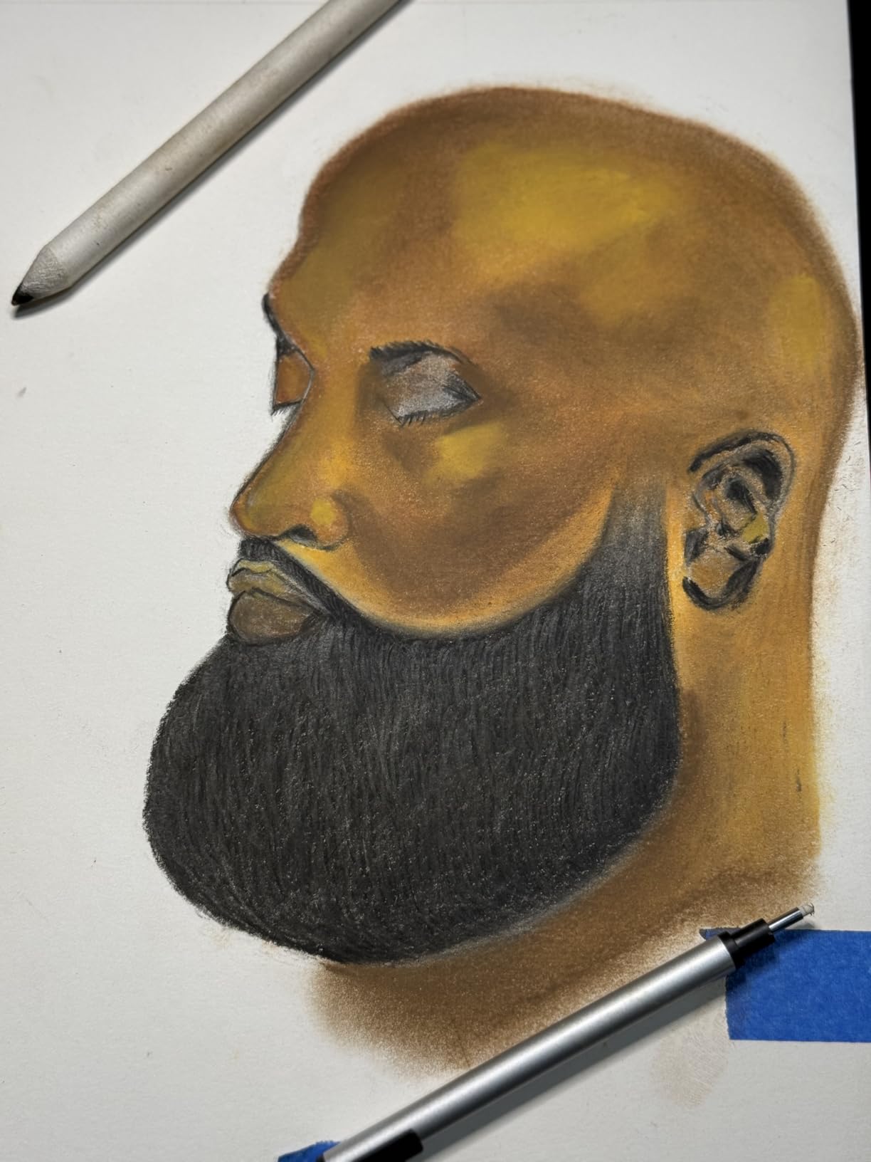 Artecho 50pcs Soft Pastels, 48 Colors Including 4 Fluorescent Colors, Extra Free Black & White, Square Chalk for Drawing, Blending, Layering, Shading, Pastels Art Supplies customer photo 1