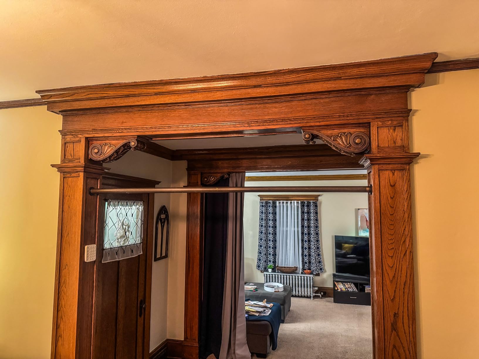 Bronze Shower Curtain Rod Tension 30 to 80 Inch, 1 Inch Diameter Adjustable Tension Curtain Rod No Drilling, Shower Rods for Bathroom, No Rust customer photo 2