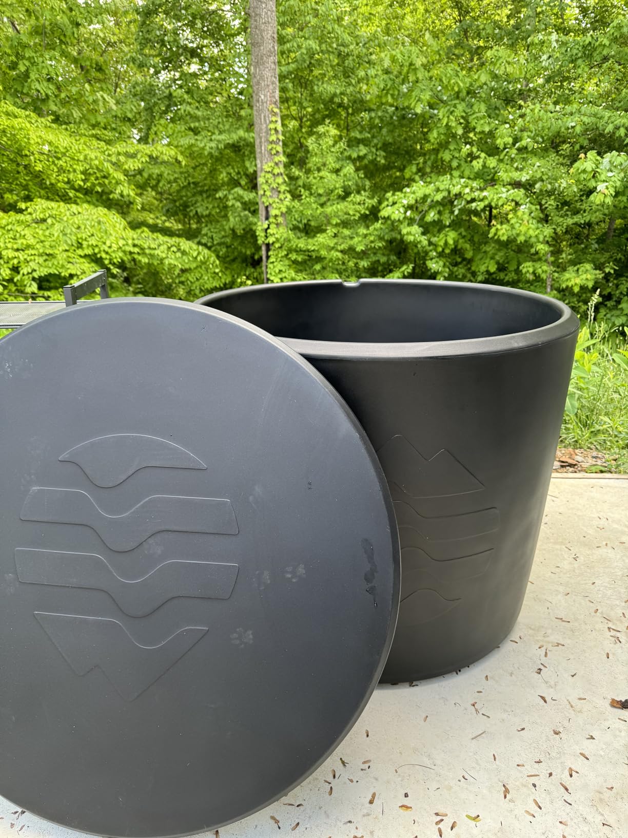 Ice Barrel Bathtub (300 Model) - Cold Plunge Tub Insulated Freestanding Cold Therapy Training Cold Tub for Athletes with Built in Chiller Ports - Portable Bath Tub Spa for Ice Baths (Charcoal Black) customer photo 2