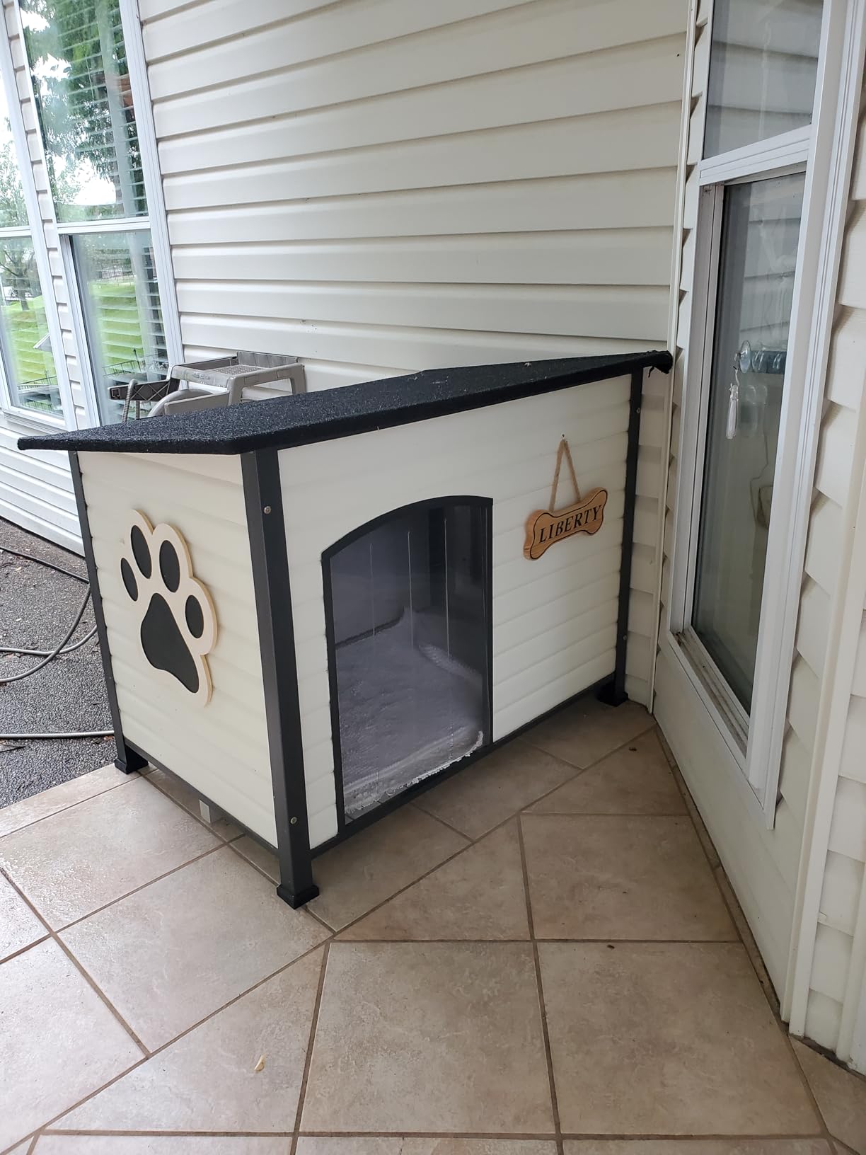 Heated Dog House Outdoor Dog Kennle with Insulated Liner for Winter, Waterproof customer photo 1