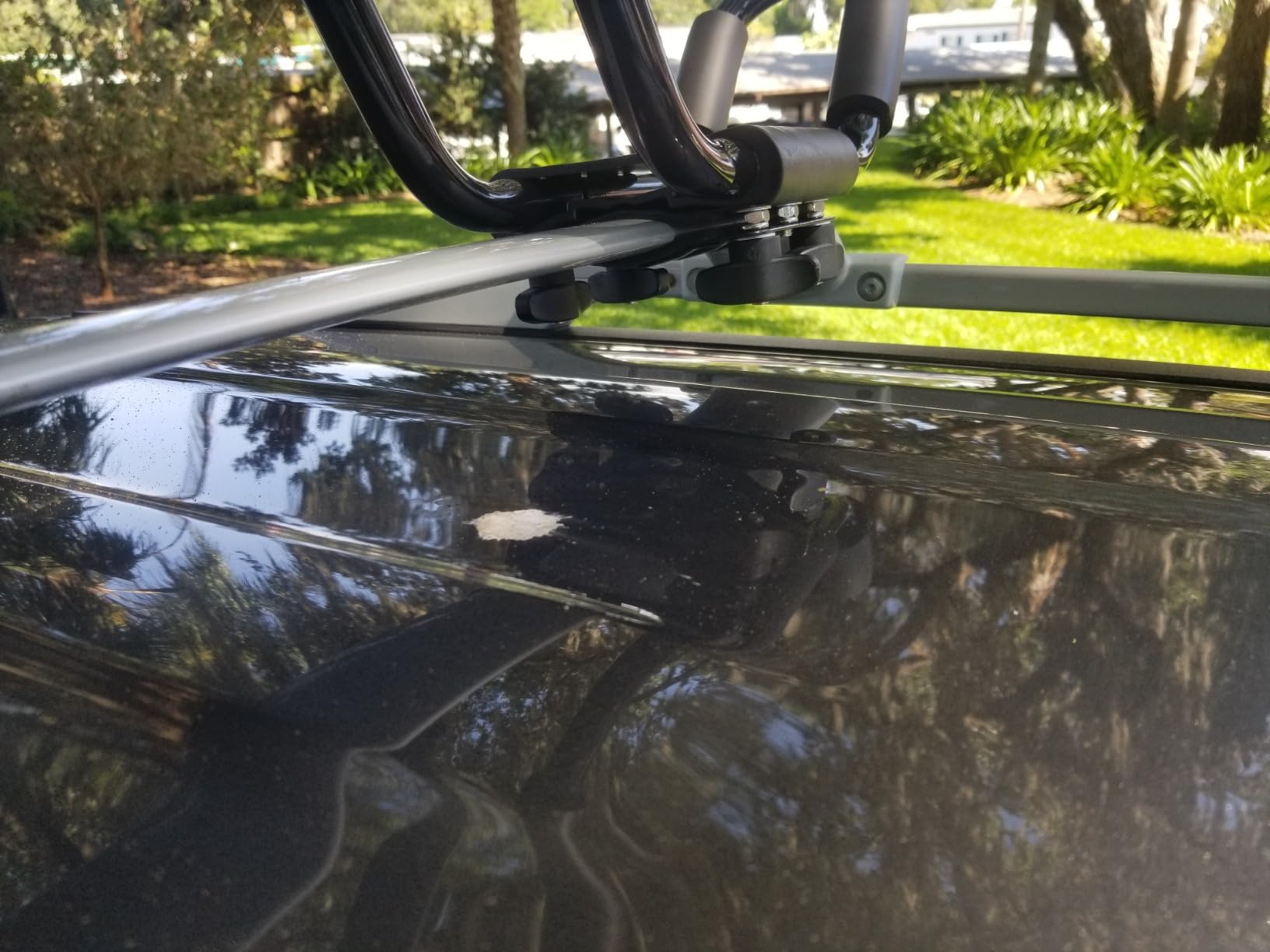 2-Pack Kayak Roof Rack Carrier - Heavy-Duty J-Style Crossbar Mount for Kayak/Canoe/Surf Ski (75lb Capacity), Includes 4 Ratchet Tie-Down Straps & Rust-Resistant Hardware (Fits Square/Oval/Flat Bars) customer photo 1