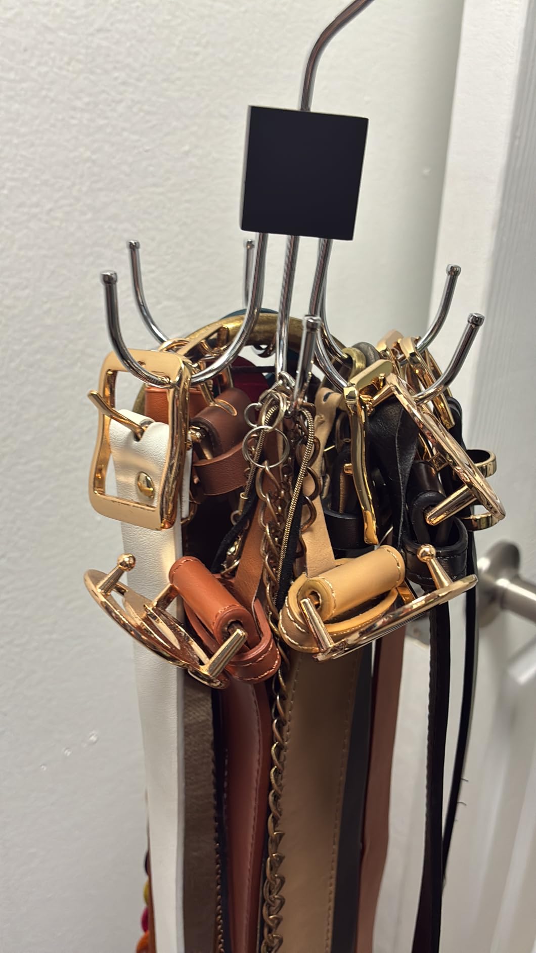 Belt Hanger, 2PCS Belt Organizer for Closet 360° Rotatable Max 48 Belt Storage Rack Space Saving Closet Organizers and Storage for Belt, Bra, Tank Top, Tie, Scarf, Purse customer photo 2