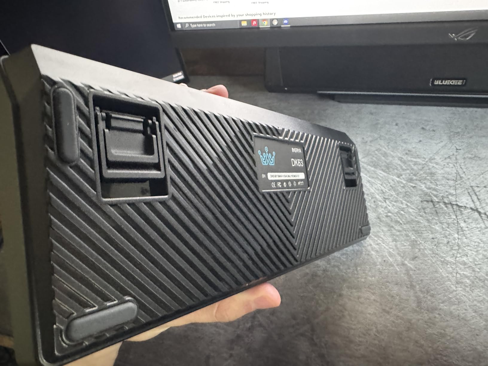 DIERYA DK63 60% Wireless Mechanical Gaming Keyboard | Bluetooth/2.4G/Wired Keyboard | RGB Backlit Compact 63 Keys Mini Office Keyboard | with Red Switch | for Windows Laptop PC Gamer Typist-White customer photo 2