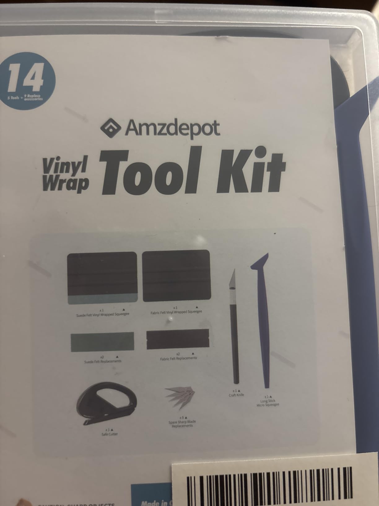 Window Tint Kit, Profession Car Wrap Kit with Felt Squeegee and Felt Replacements, Craft Knife and Blades, Safe Vinyl Cutter, Micro Squeegee for Vinyl Wrap Tools Tint Tools customer photo 1