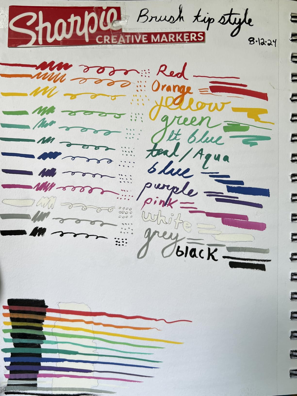 Sharpie Creative Markers, Water-Based Acrylic, Brush Tip, Assorted Colors, 12 Count - Arts & Crafts, Kids Activity, School Classroom; Works on Paper, Metal, Wood, Ceramic, Glass, Rock, Canvas customer photo 2