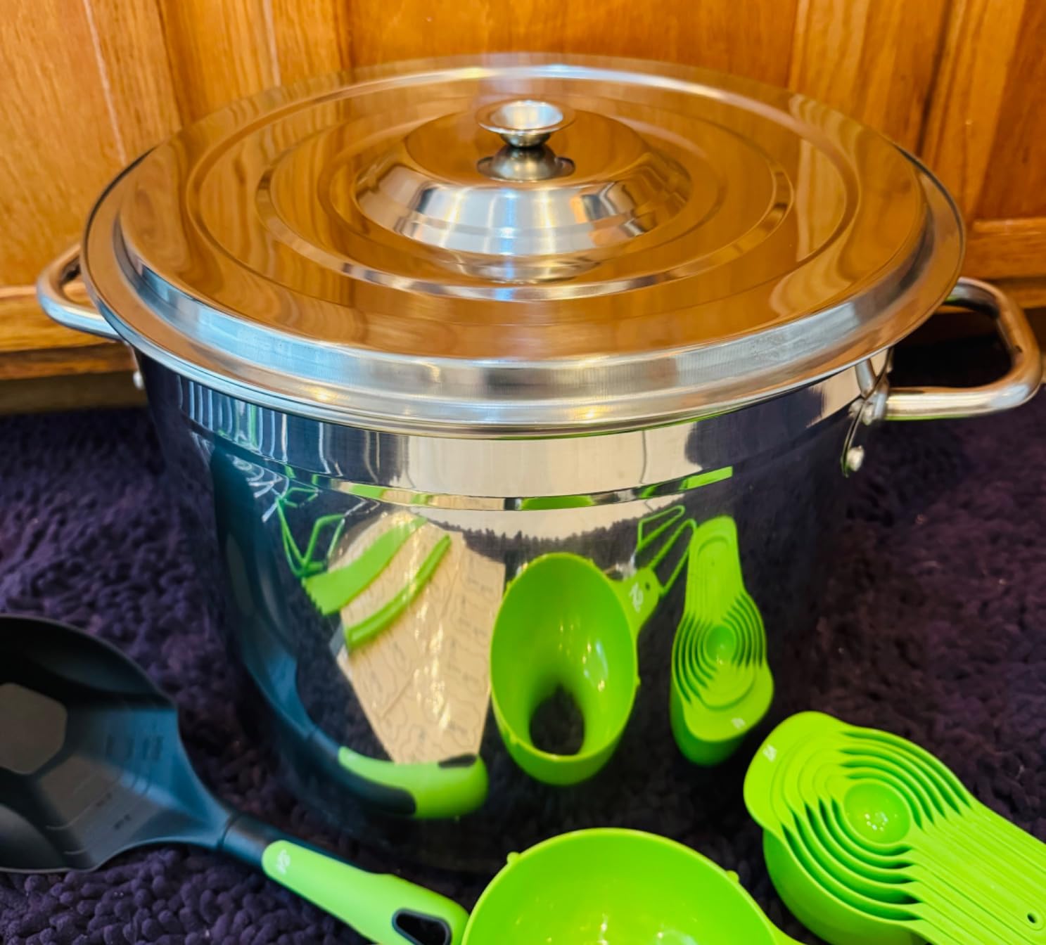 Food Grade 24 Qt. Stainless Steel Water Bath Canning Pot & Canning Supplies Starter Kit for Beginners - Canning Rack, XL Ladle, Measuring Cups, Funnel,Tongs,Jar Lifter & Wrench,Lid Lifter by Supa Ant customer photo 1