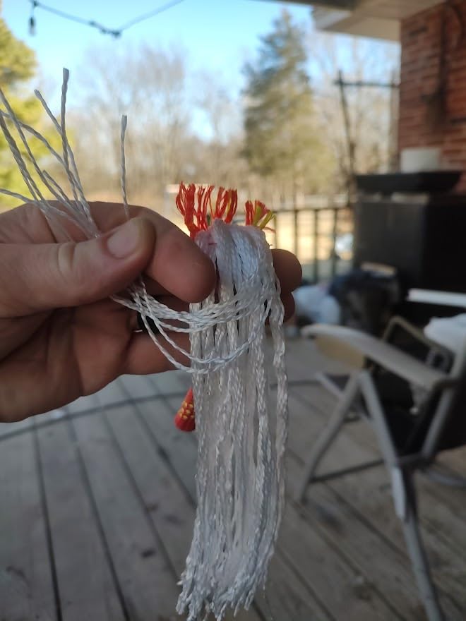 1/2 Inch Static Climbing Rope (150 Ft) - 9000lbs High Strength Arborist Bull Rope for Tree Pulling, Rigging & Rappelling - 48 Strand Polyester Braided Core, Red customer photo 1