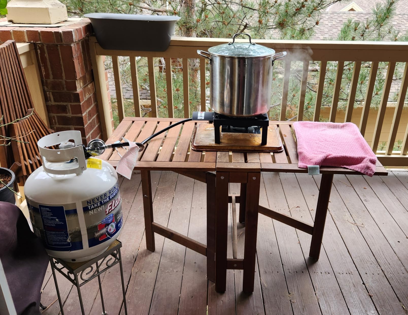 GasOne High Pressure Single Propane Burner - Outdoor Cooking with Heat Shield and Guard - Propane Burner Head for Camping, Tailgating, Seafood Boil, Home Brewing - Patent Pending customer photo 2