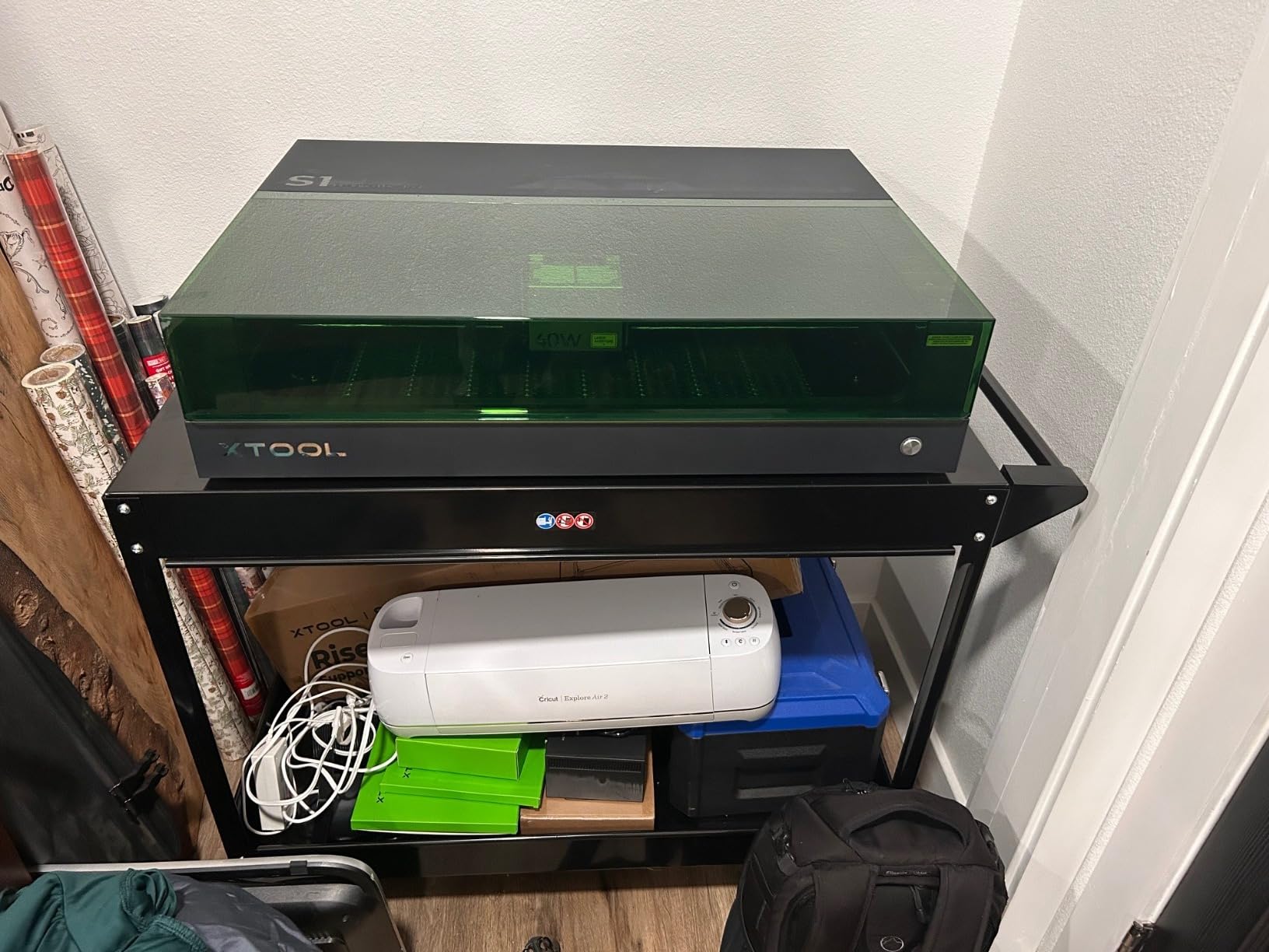 xTool S1 40W Laser Engraver and Cutter Machine with Air Assist & Honeycomb, 23.93