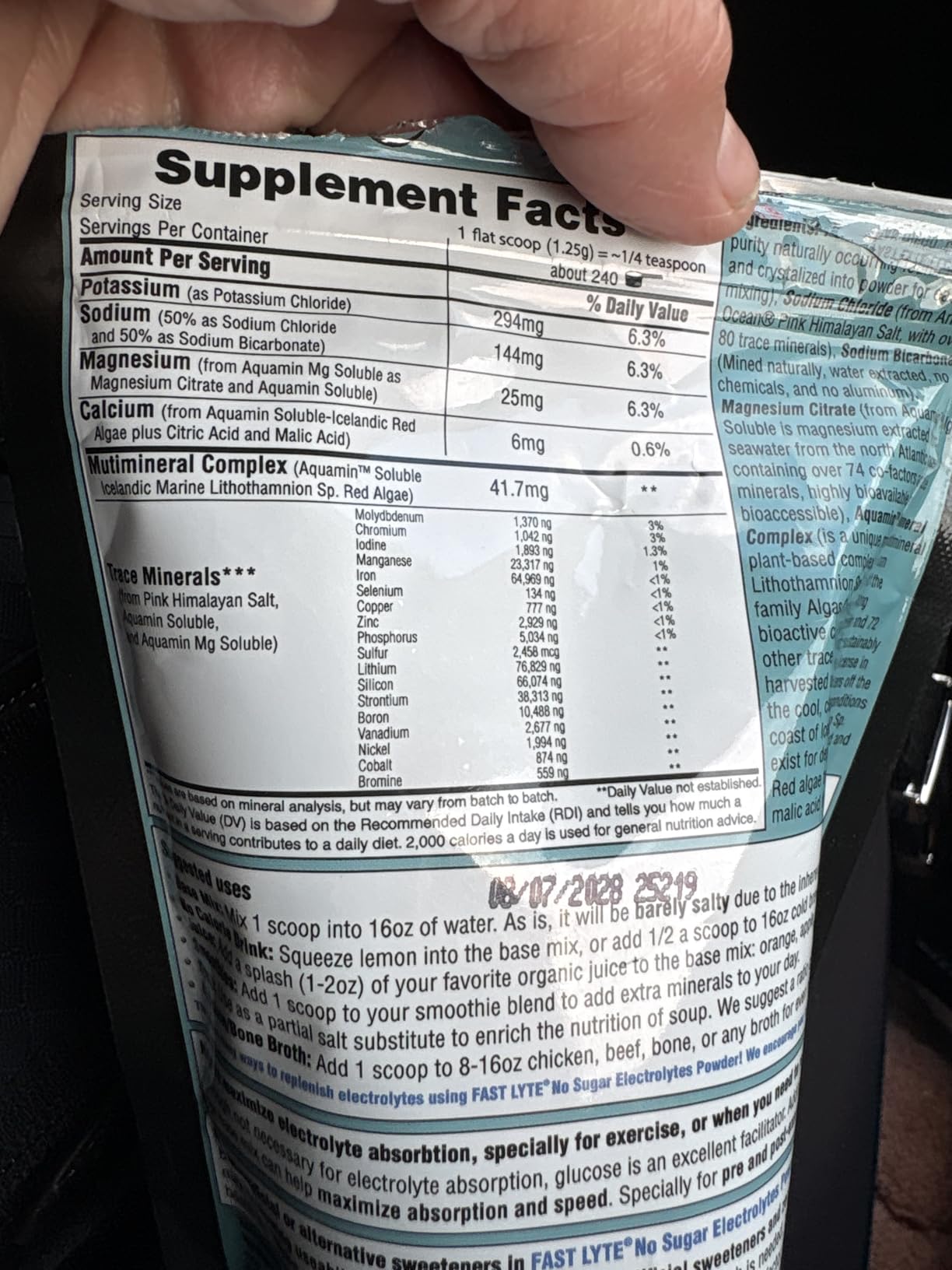 No Sugar Electrolytes Powder in The Raw | Mix in Coffee, Soup, Juice, Water, Smoothies, Broth, Anything | No Sweeteners or Flavorings | Keto & Sugar Free | Non-GMO & Vegan customer photo 1