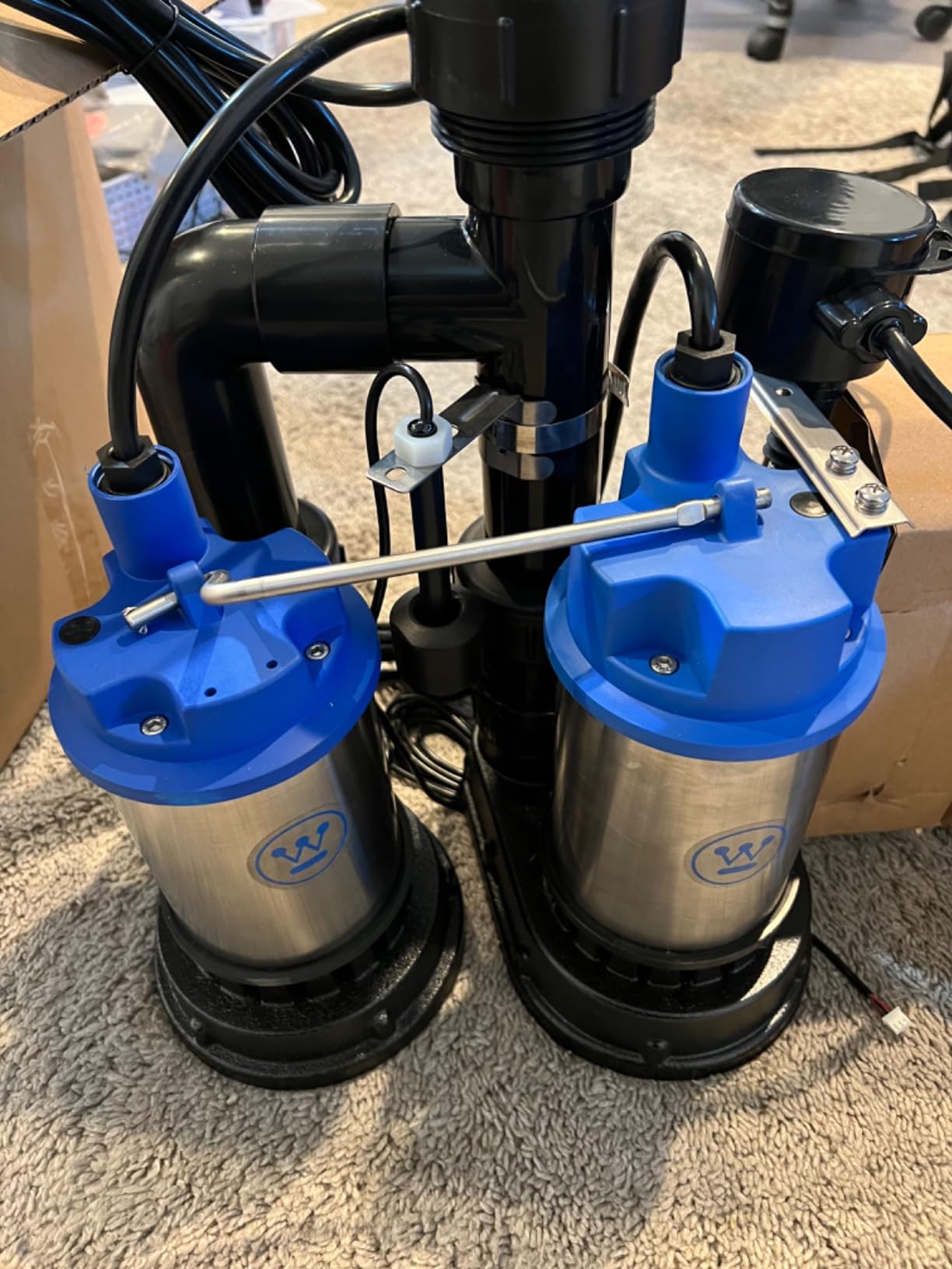 Westinghouse Battery Backup Sump Pump System - 1/2 HP Dual Sump Pumps with Automatic Switchover, Stainless Steel Construction, Top Suction Design, Basement Flood Protection customer photo 1